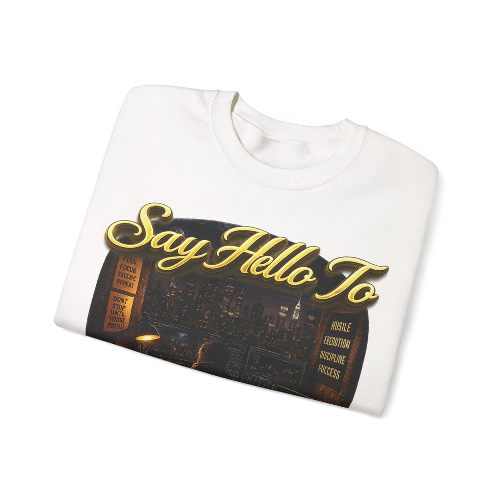 The Grind That Never Sleeps Crewneck Sweatshirt — Motivational Hustle Sweatshirt Printify