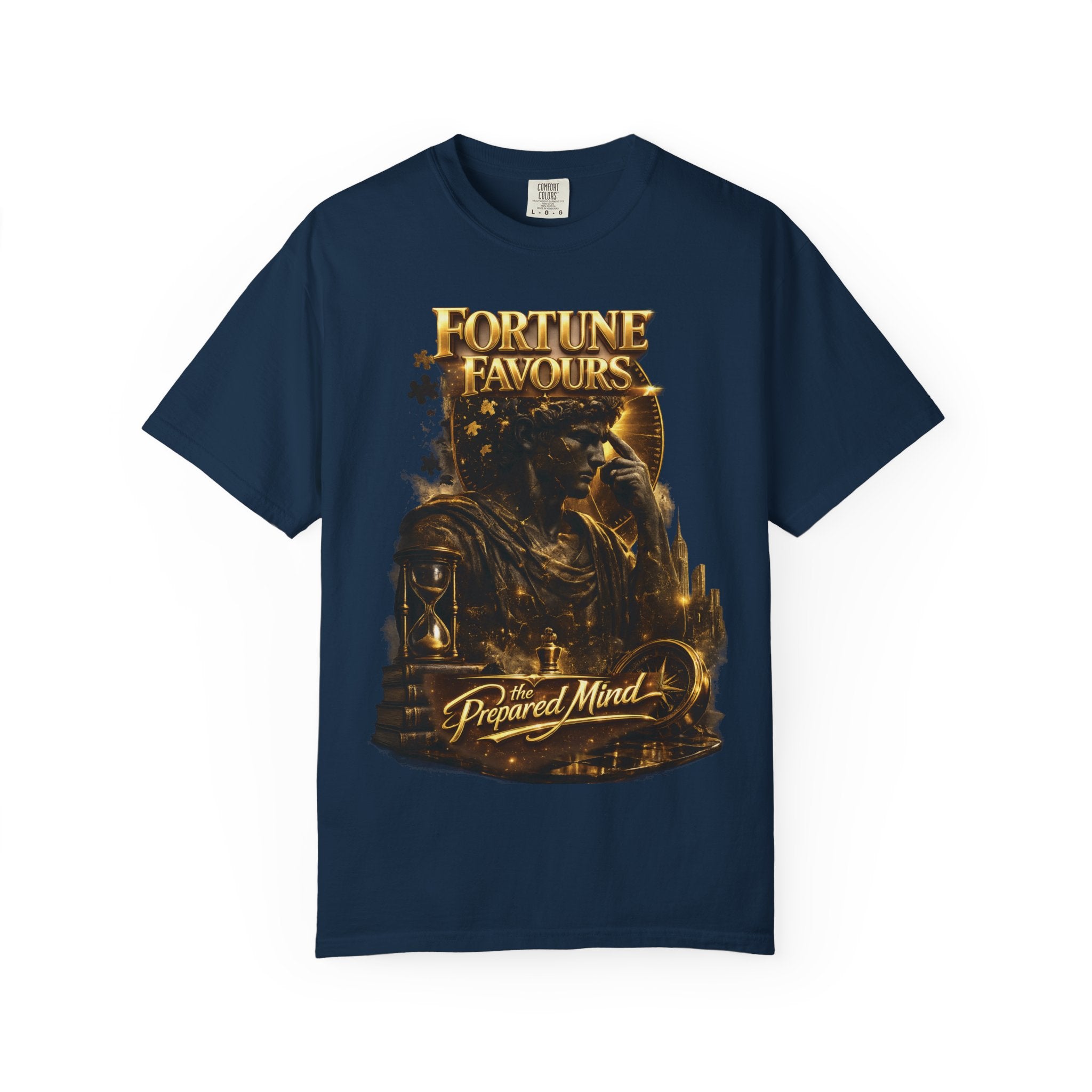 Fortune Favours Prepared Mind T-Shirt — Medieval Knight Graphic Tee Printify