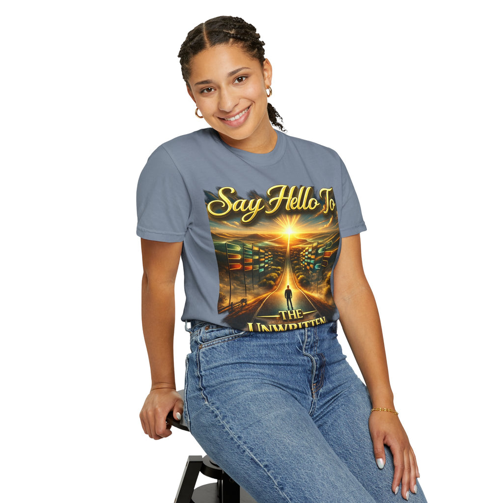 Say Hello To The Unwritten Book Of The Road T-Shirt Printify