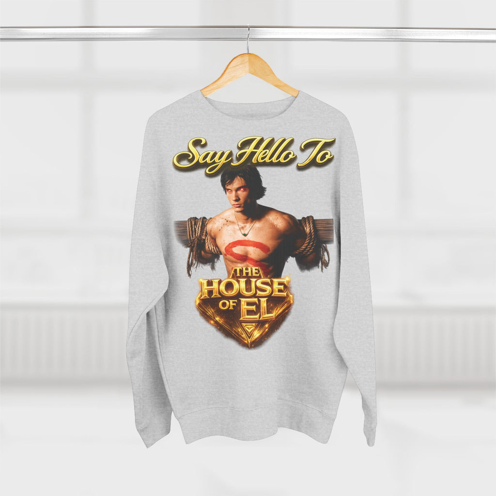Say Hello To The House of El Sweatshirt – Retro Superman Inspired Crewneck Printify
