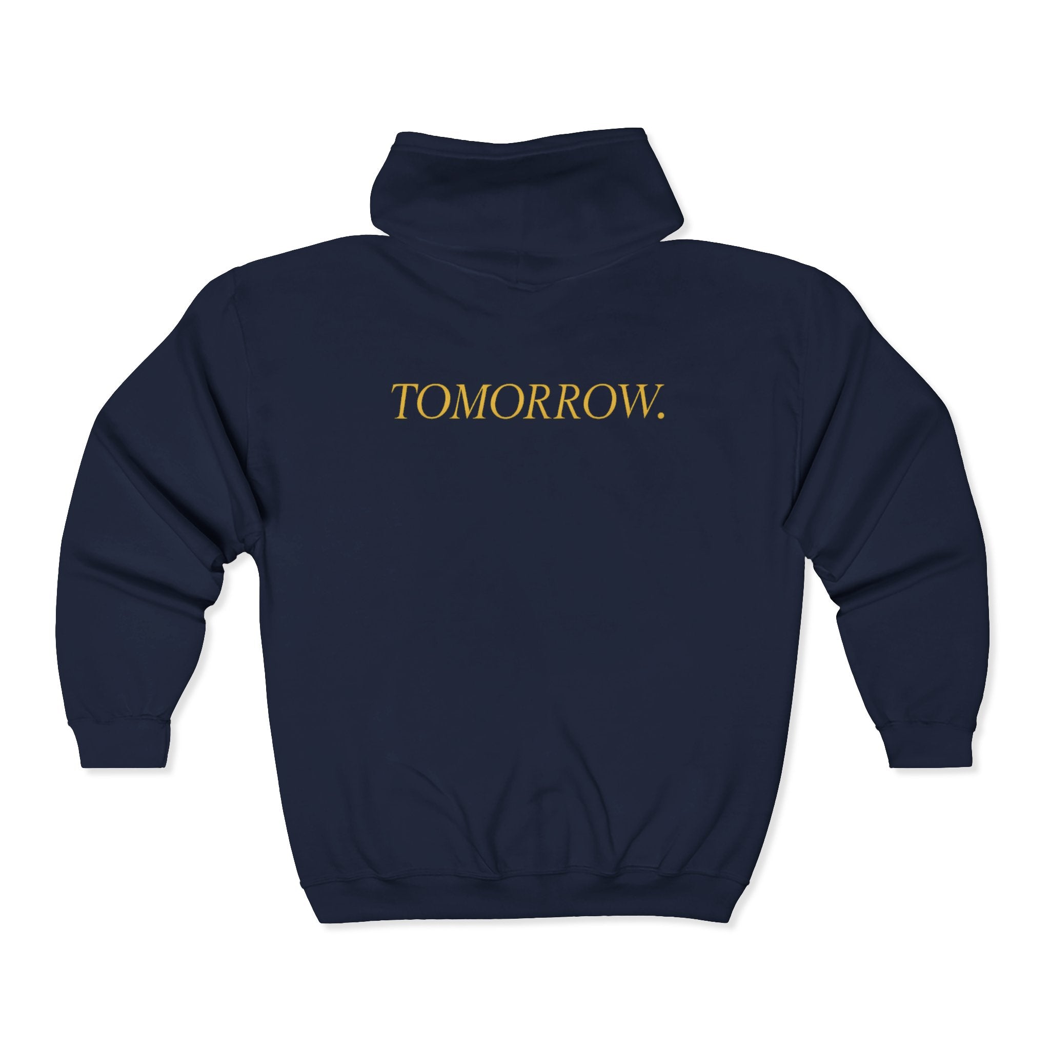 SCARFLACE Zip Hoodie - What's Always Coming But Never Arrives? Tomorrow - Philosophy Hoodie