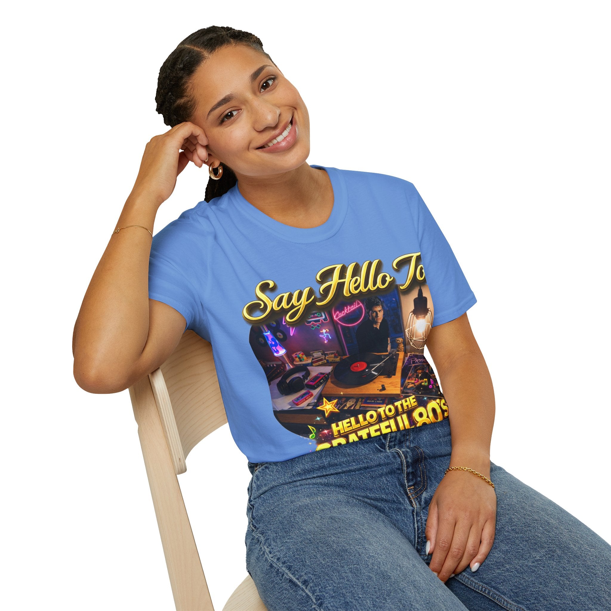 Say Hello To The Grateful 80s T-Shirt — Retro 80s Music Vintage Tee Printify