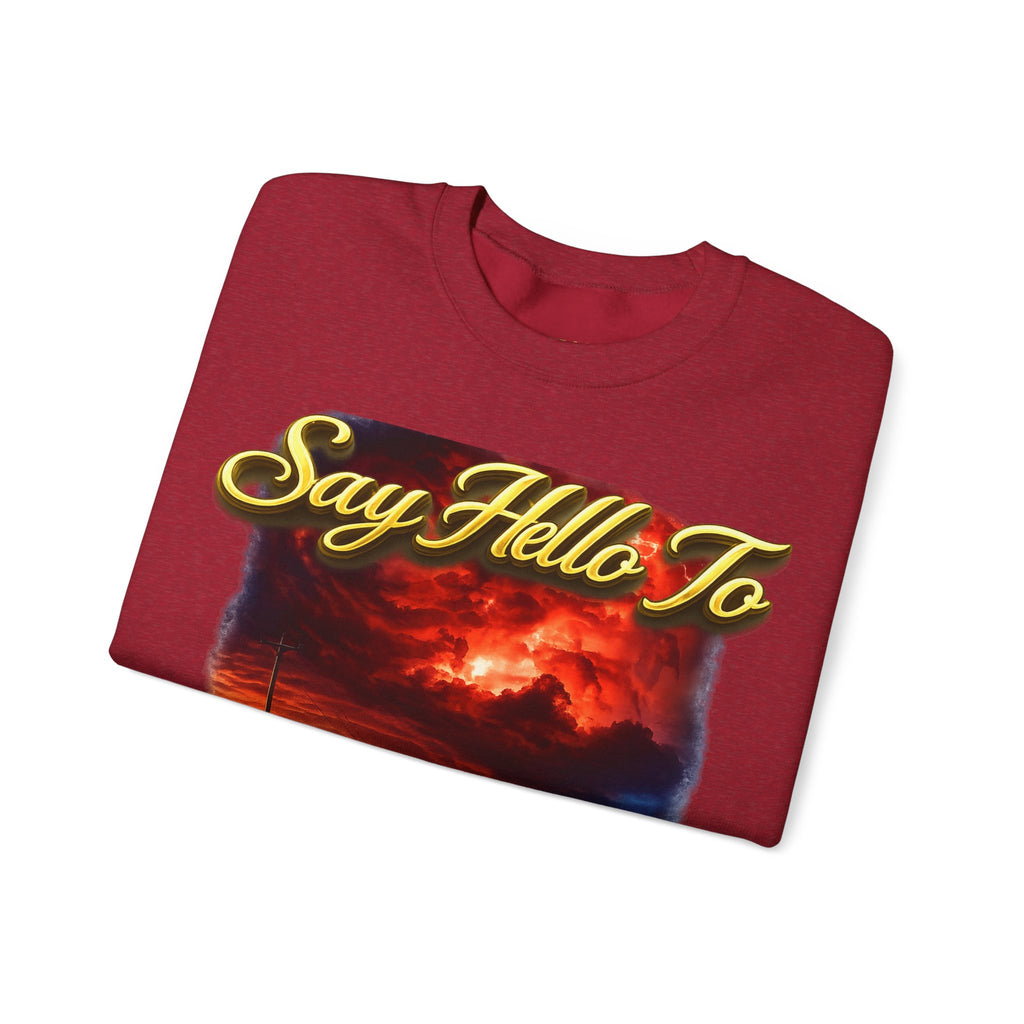 Stranger Things "Say Hello To" Crewneck Sweatshirt Printify