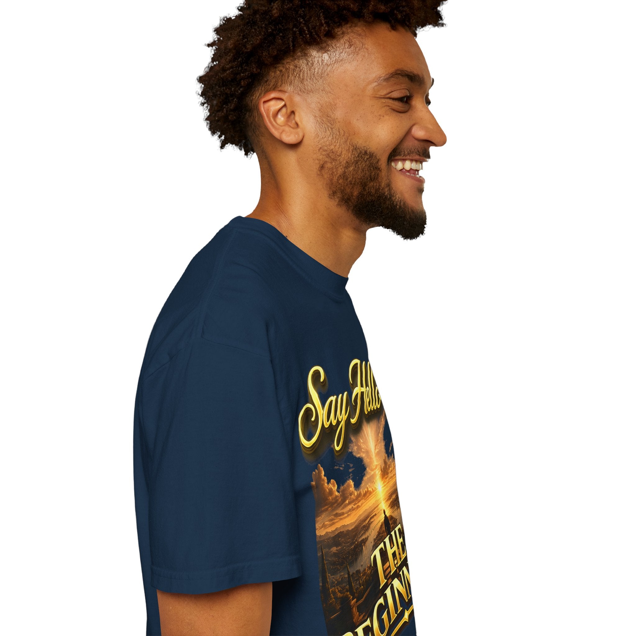 Inspirational 'Say Hello to The Beginning' Sunrise T-Shirt Printify