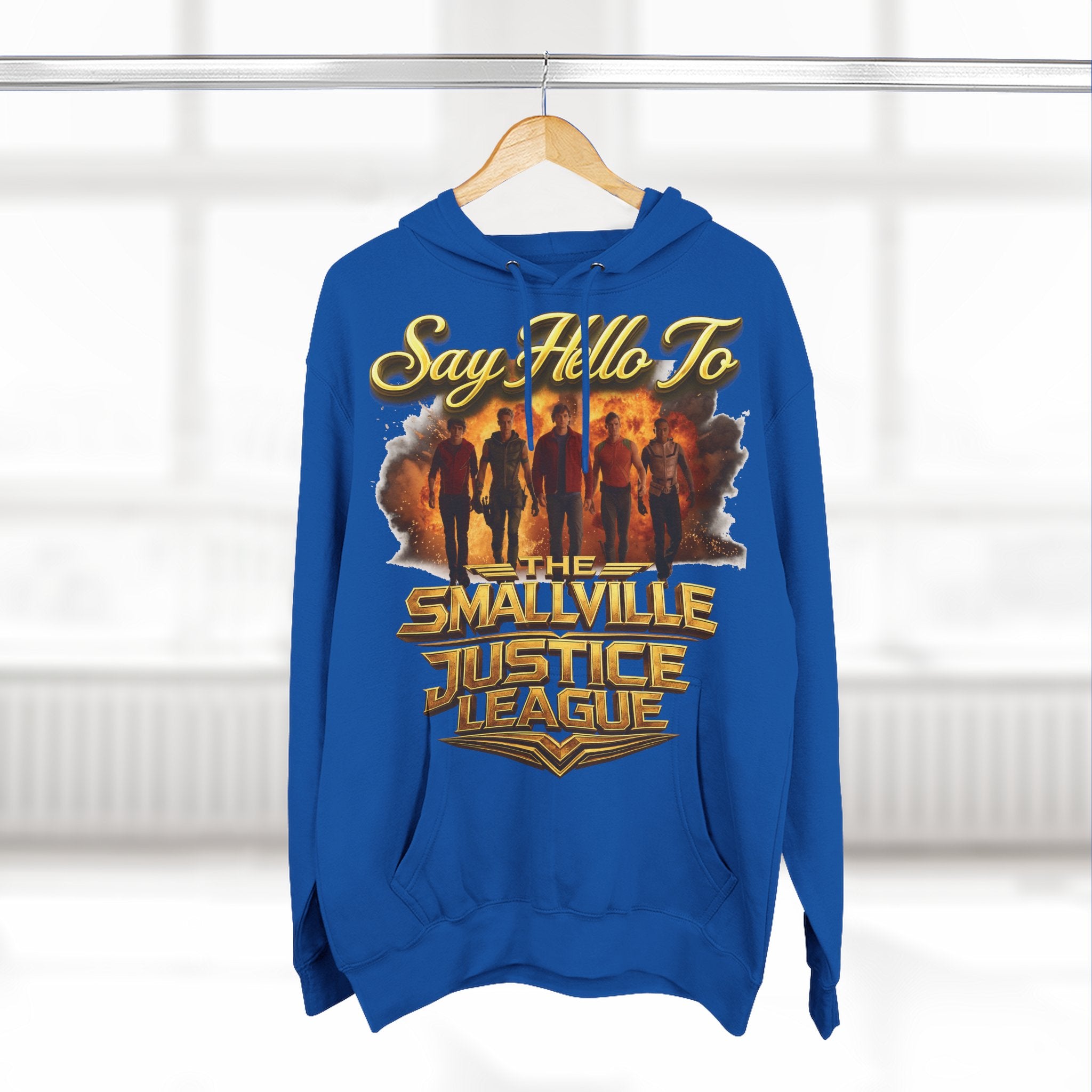 Smallville 'Say Hello To Smallville Justice League' Vintage TV Hoodie Printify