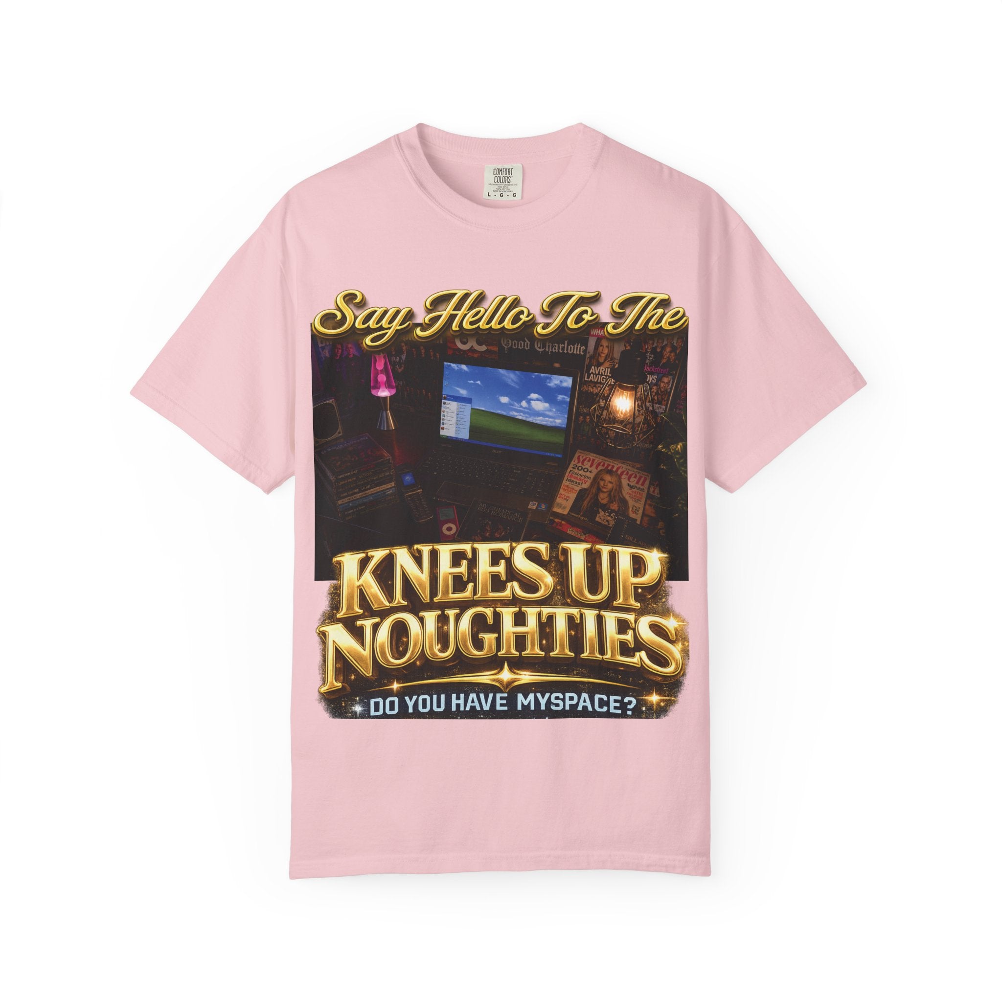 Knees Up Noughties Graphic T-Shirt — Retro MySpace Throwback Tee Printify