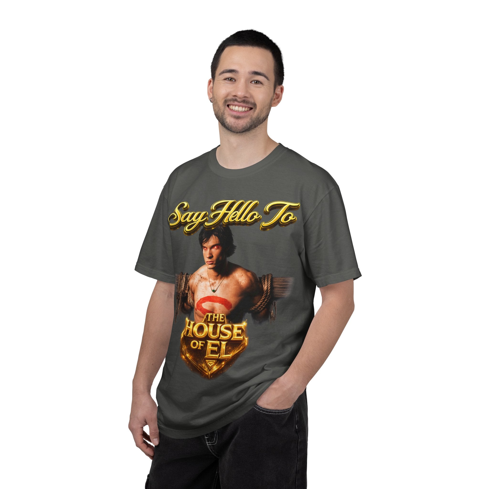 T-Shirt — Say Hello To The House of El Graphic Tee Printify