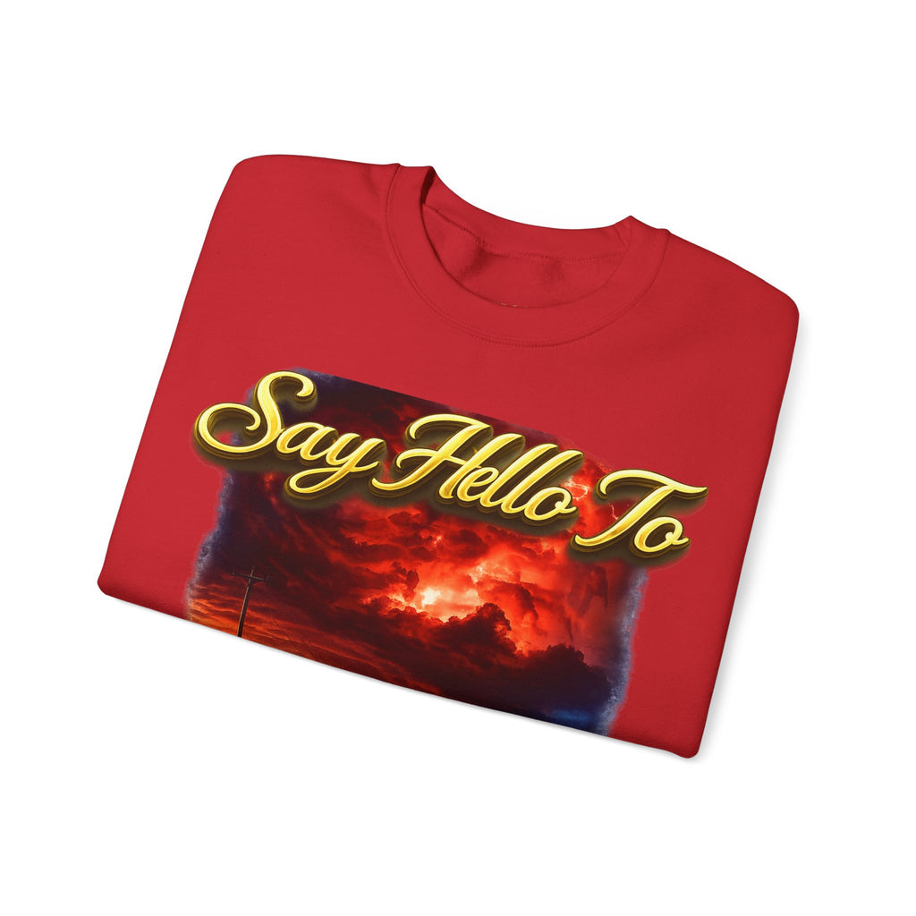Stranger Things "Say Hello To" Crewneck Sweatshirt Printify