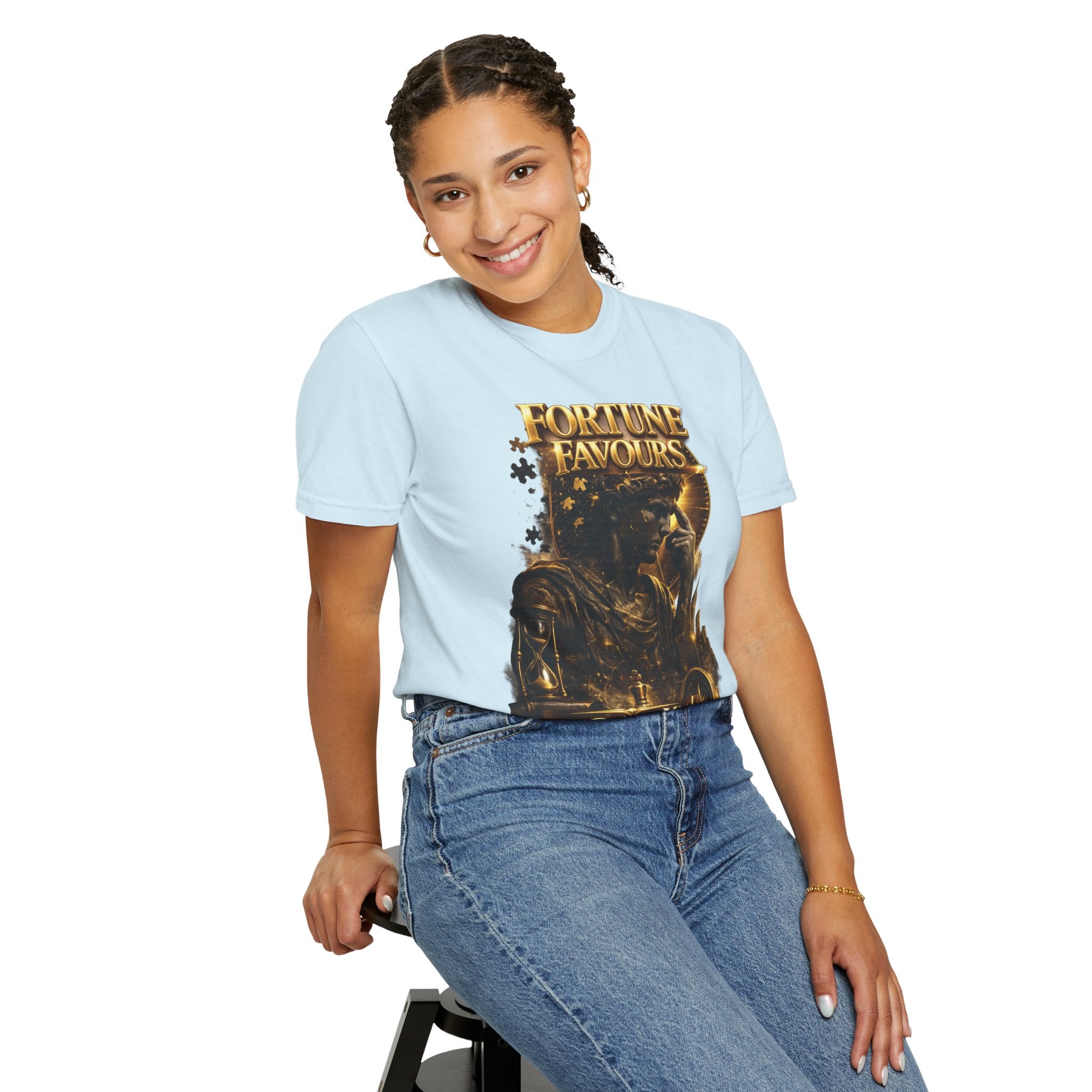Fortune Favours Prepared Mind T-Shirt — Medieval Knight Graphic Tee Printify