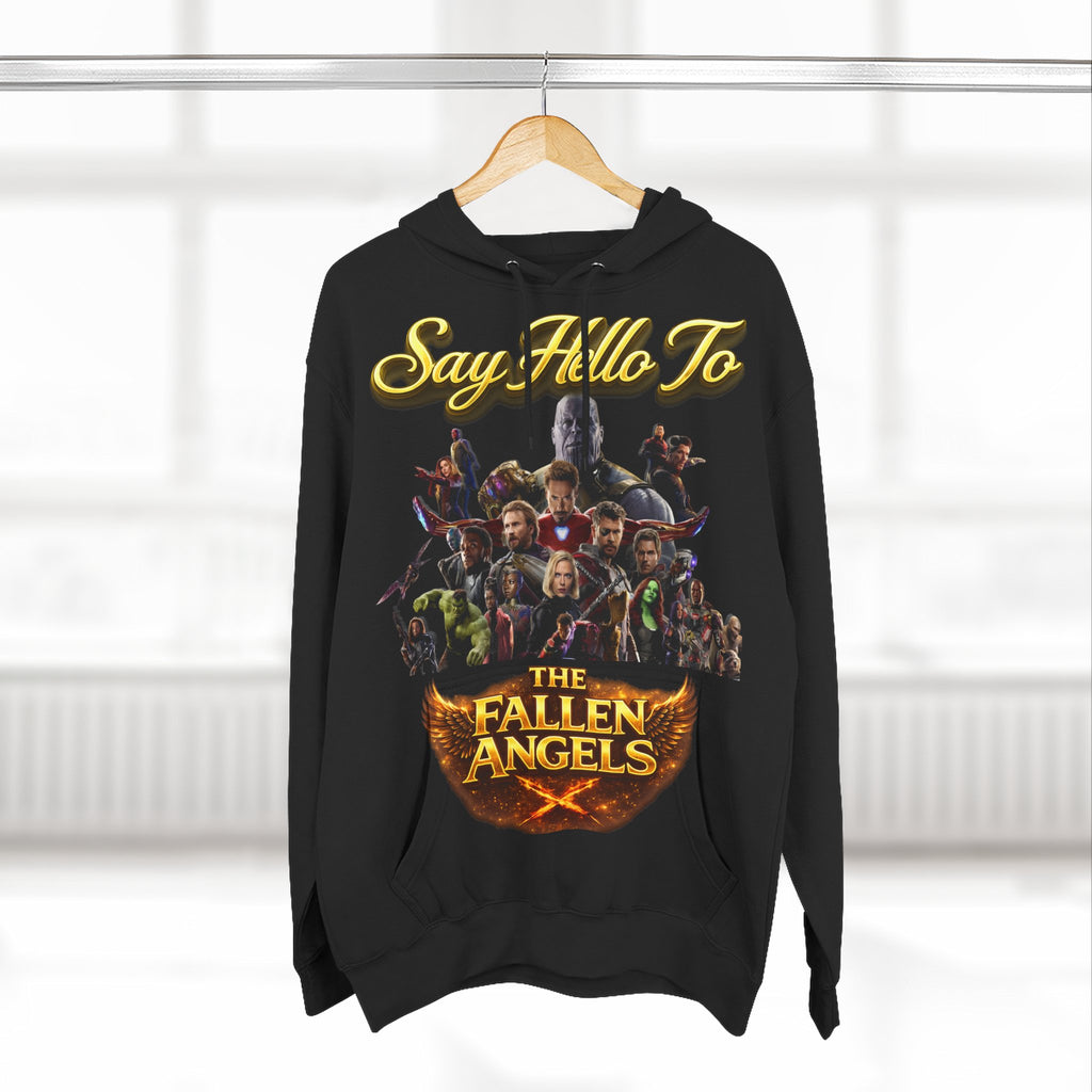 Say Hello To The Fallen Angels Hoodie — Three-Panel Fleece Printify