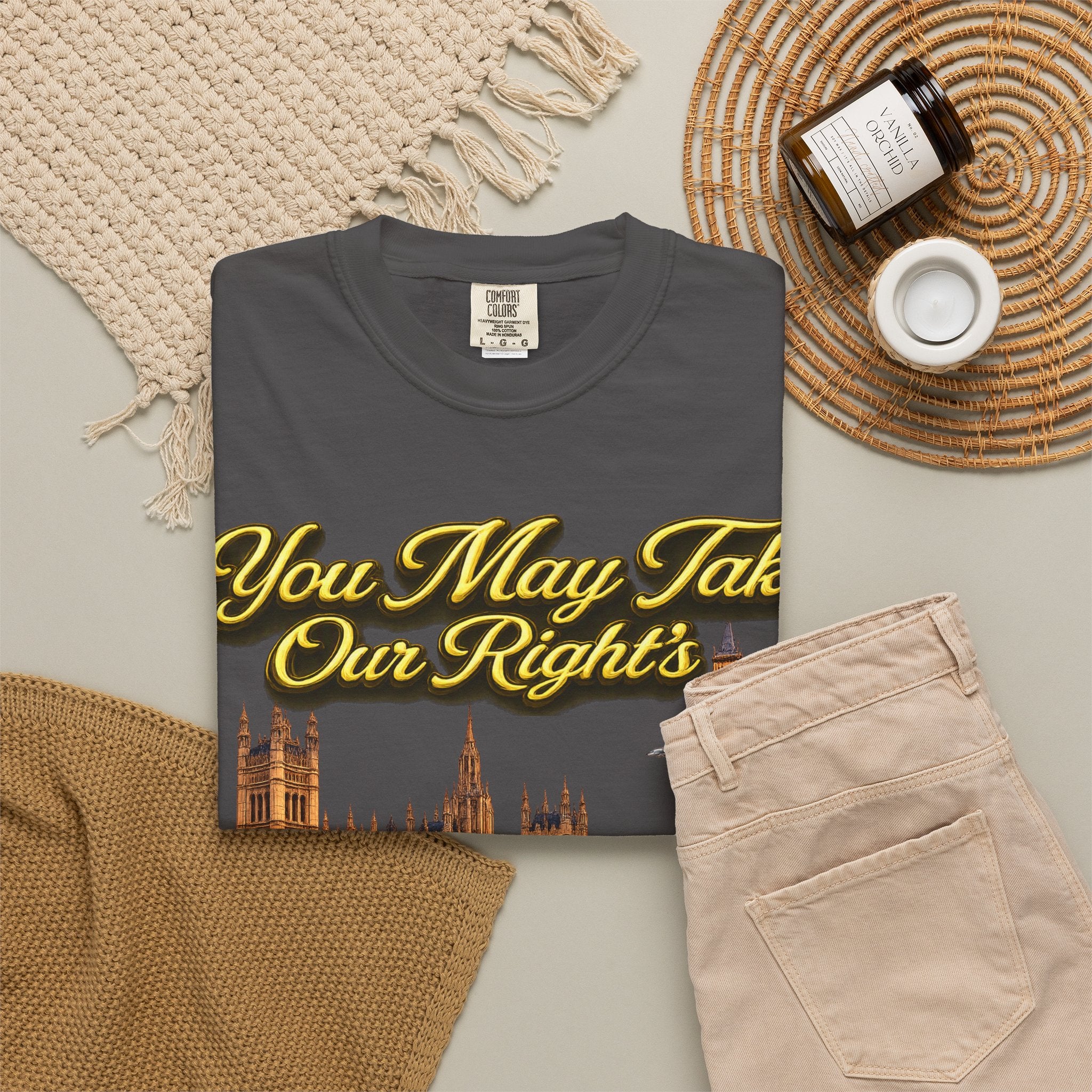 T-Shirt — "You May Take Our Rights But You'll Never Take Our Children" London Parliament Graphic Printify