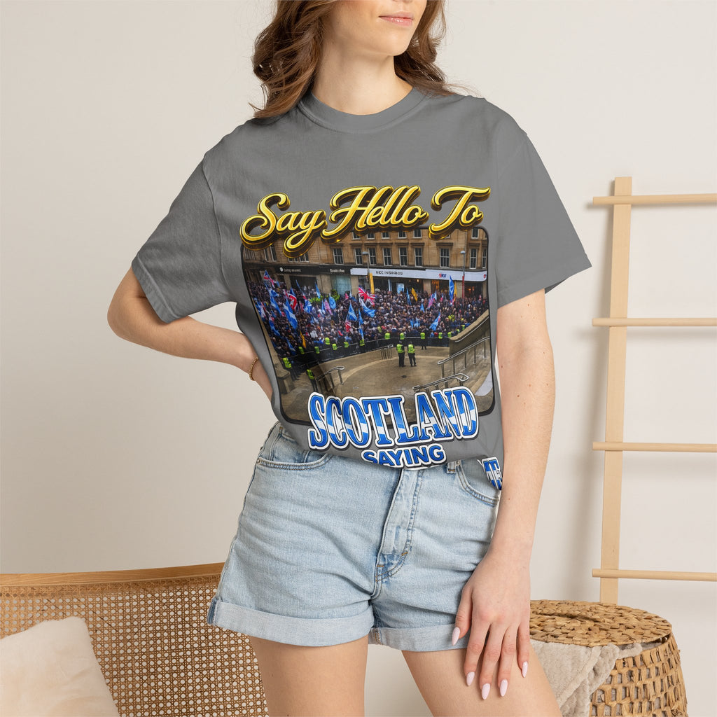 Say Hello To Scotland Saying Send Them Home T-Shirt Printify