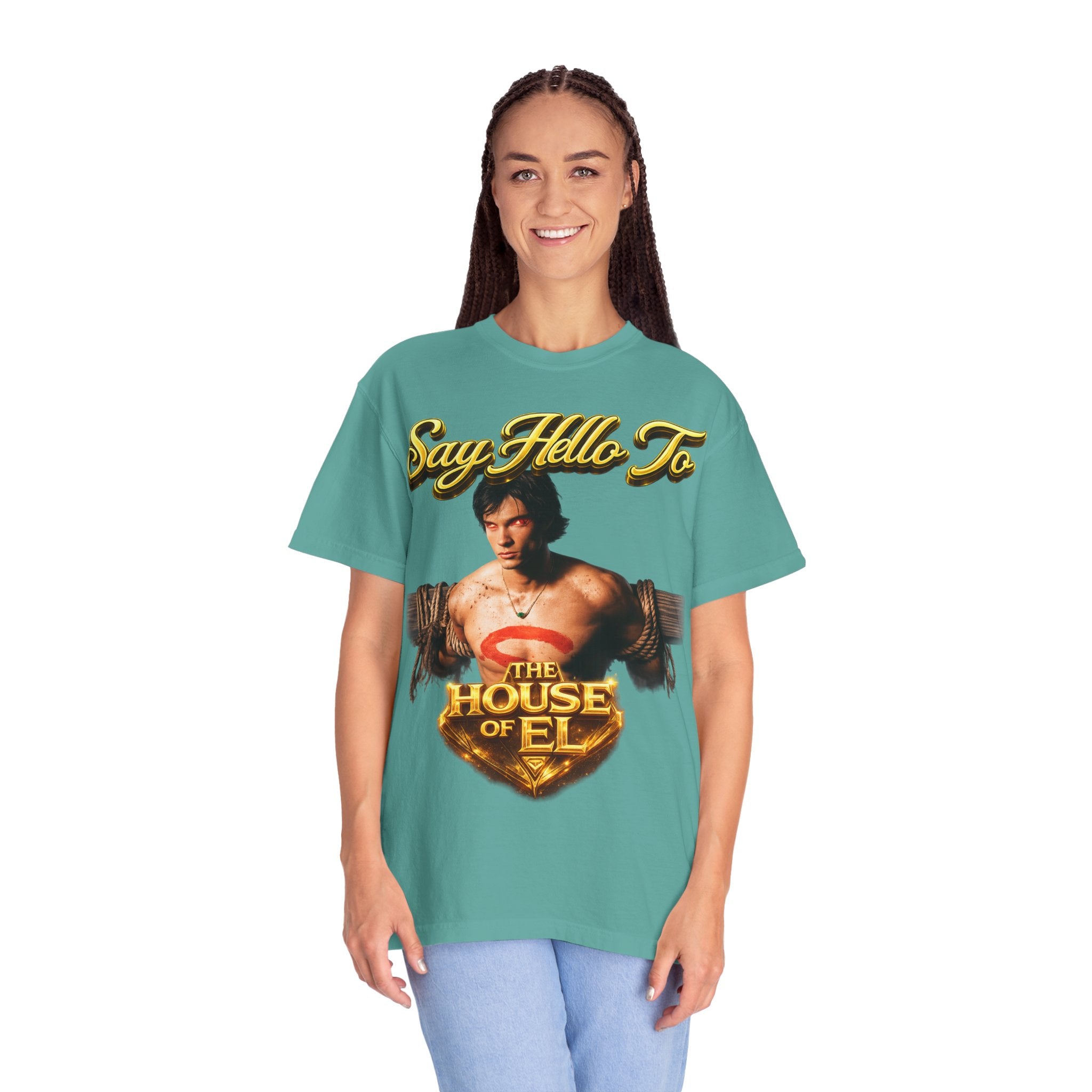 T-Shirt — Say Hello To The House of El Graphic Tee Printify