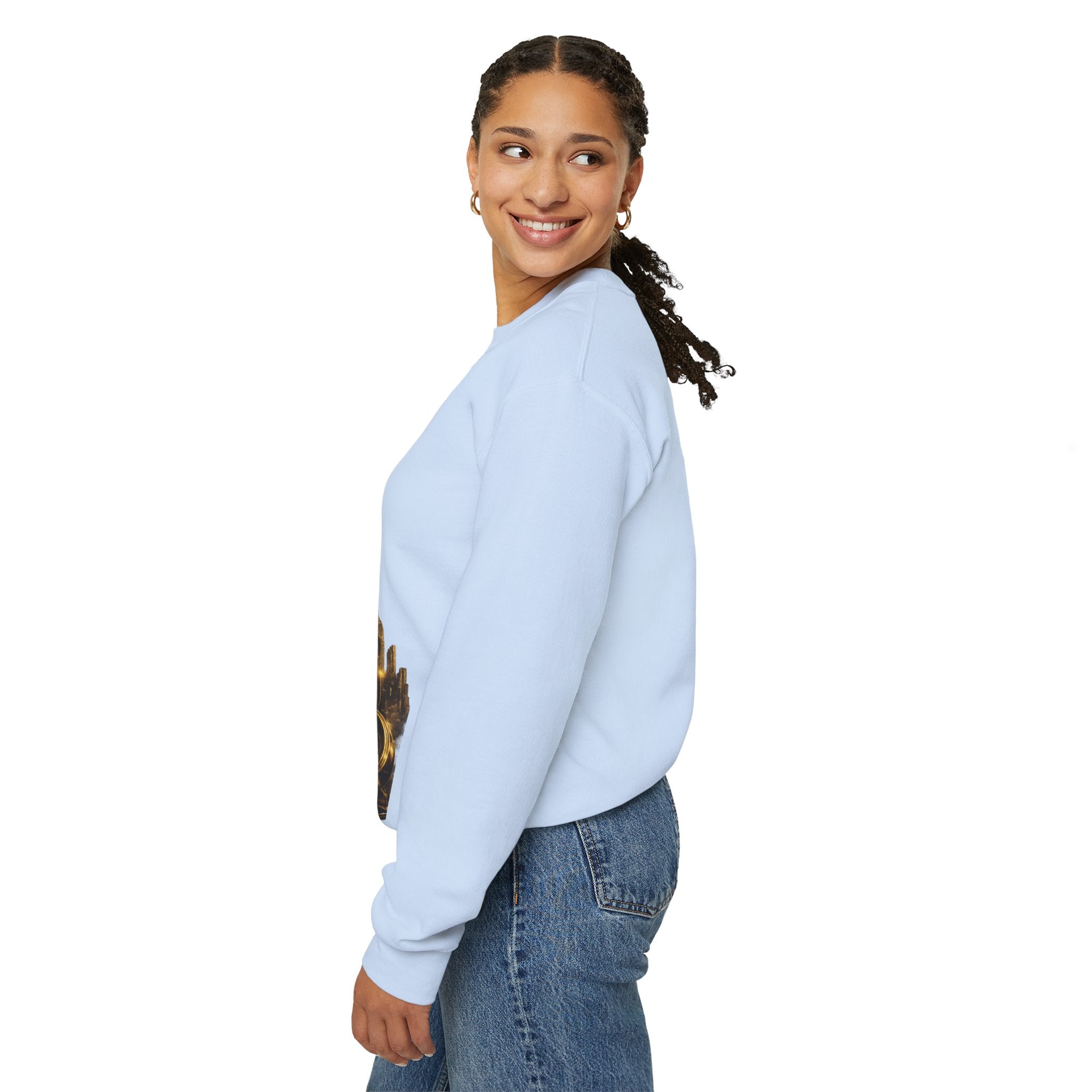 Crewneck Sweatshirt — "Fortune Favors the Prepared Mind" Motivational Design Printify