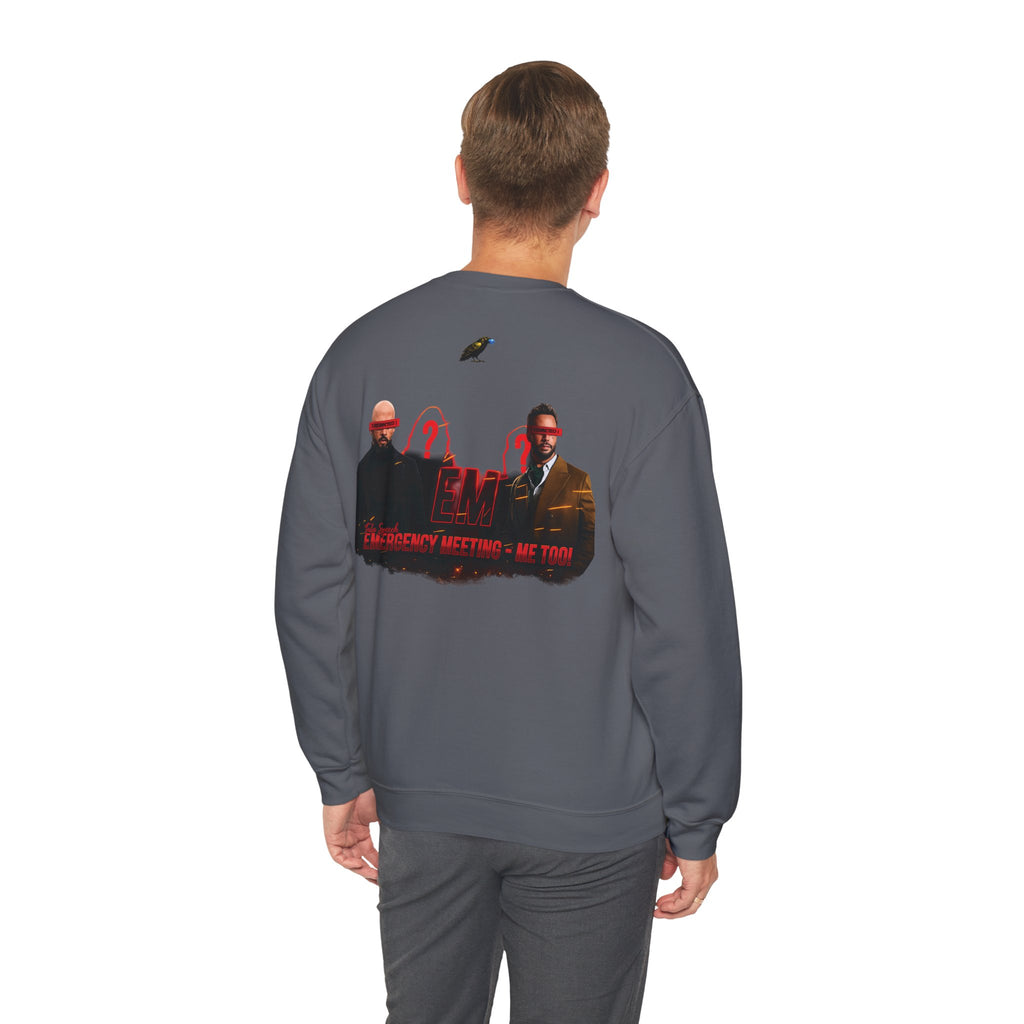 Crewneck Sweatshirt — 'Say Hello To Brotherhood' Graphic Pullover Printify