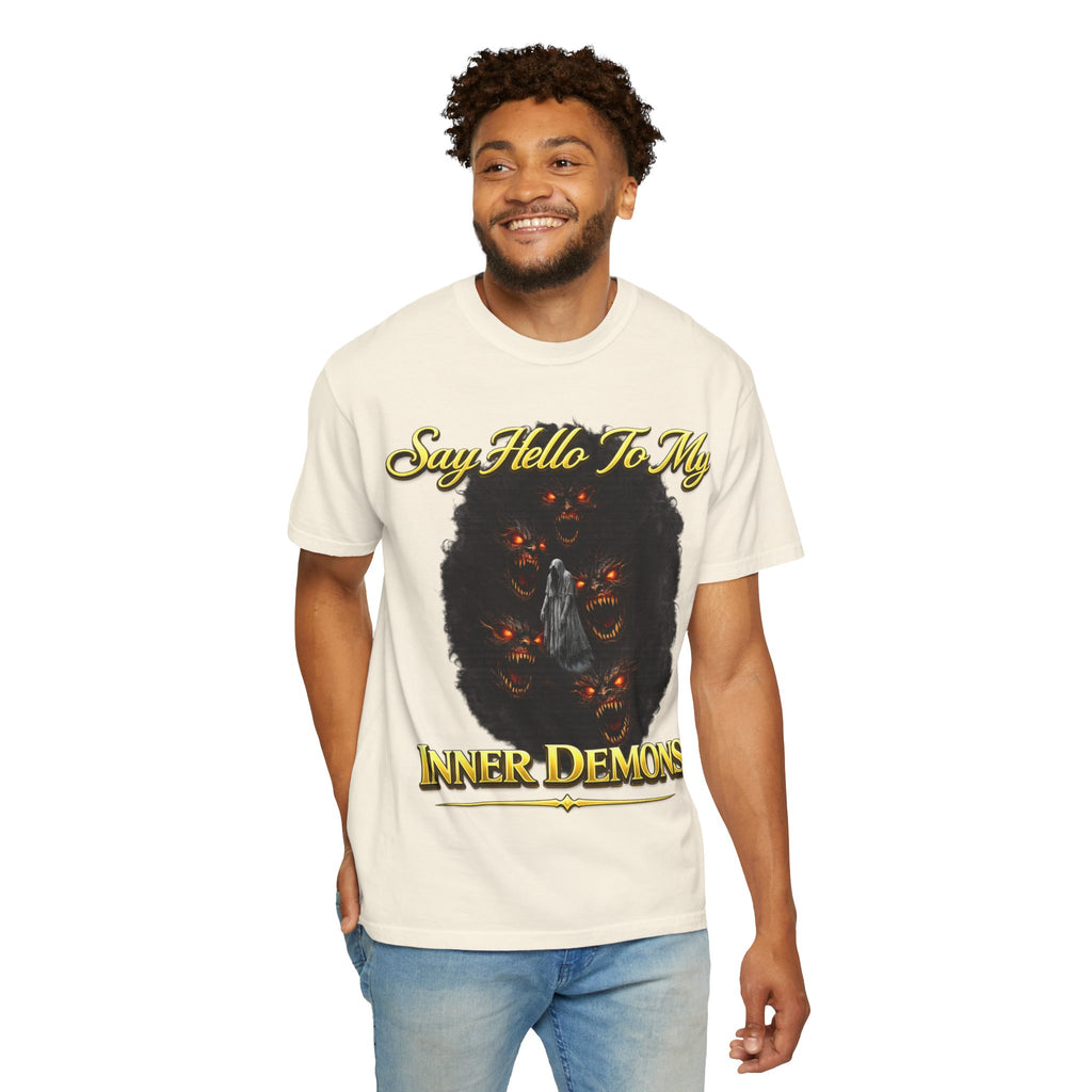 Inner Demons T-Shirt — "Say Hello To My Inner Demons" Graphic Tee Printify