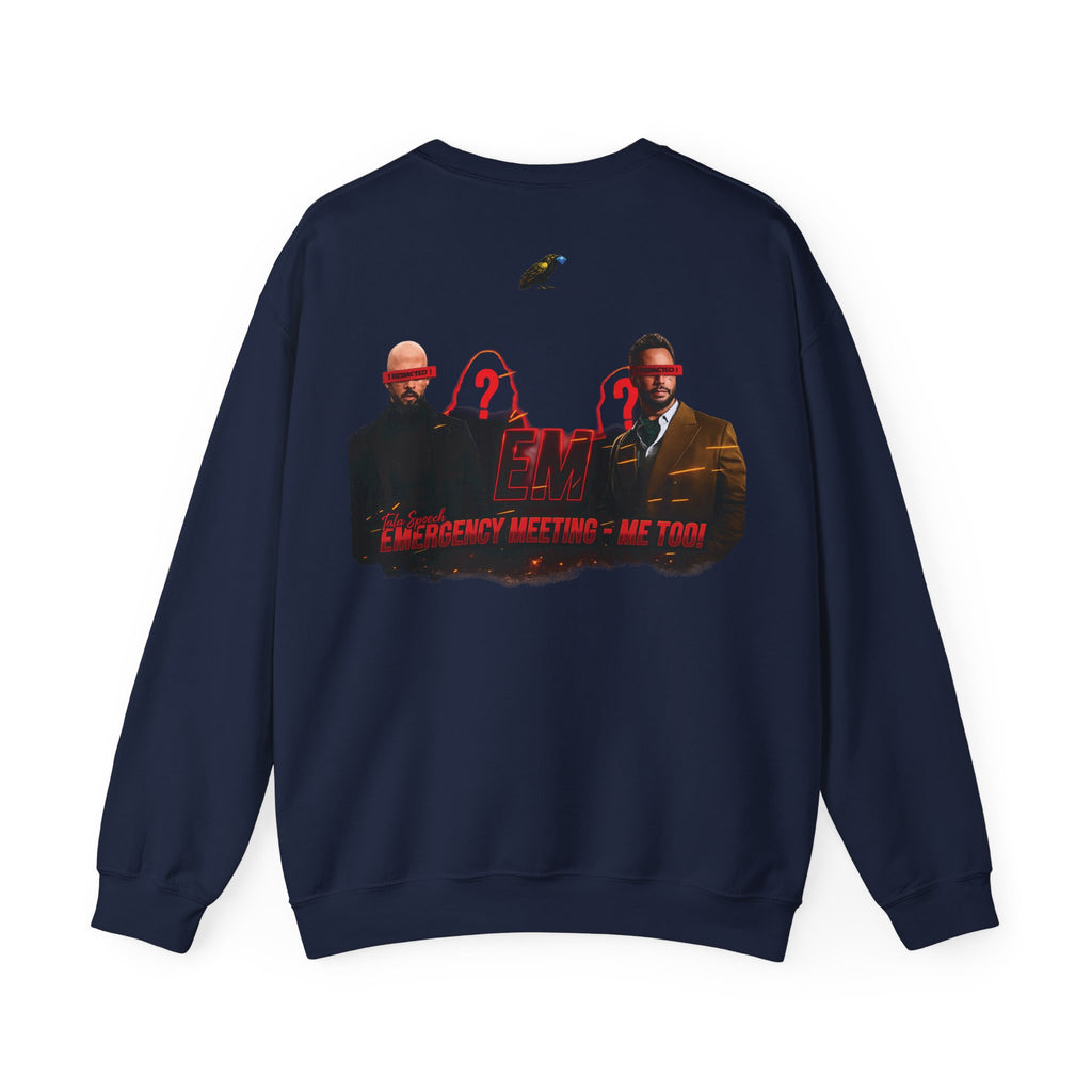Crewneck Sweatshirt — 'Say Hello To Brotherhood' Graphic Pullover Printify