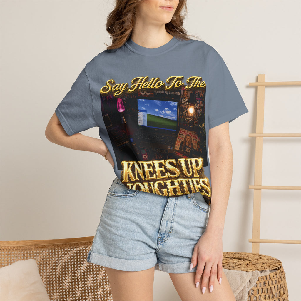 Knees Up Noughties Graphic T-Shirt — Retro MySpace Throwback Tee Printify