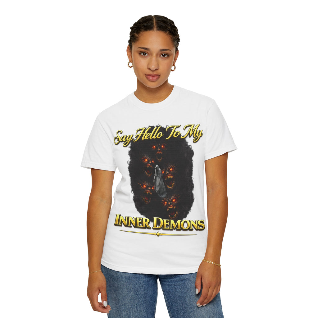 Inner Demons T-Shirt — "Say Hello To My Inner Demons" Graphic Tee Printify
