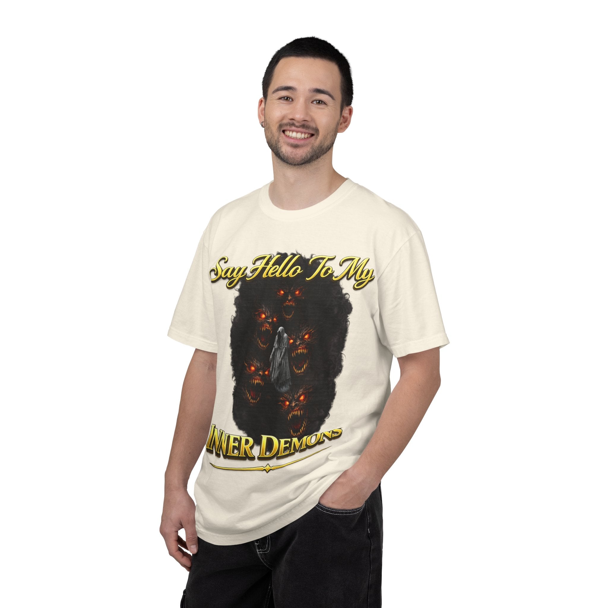 Inner Demons T-Shirt — "Say Hello To My Inner Demons" Graphic Tee Printify