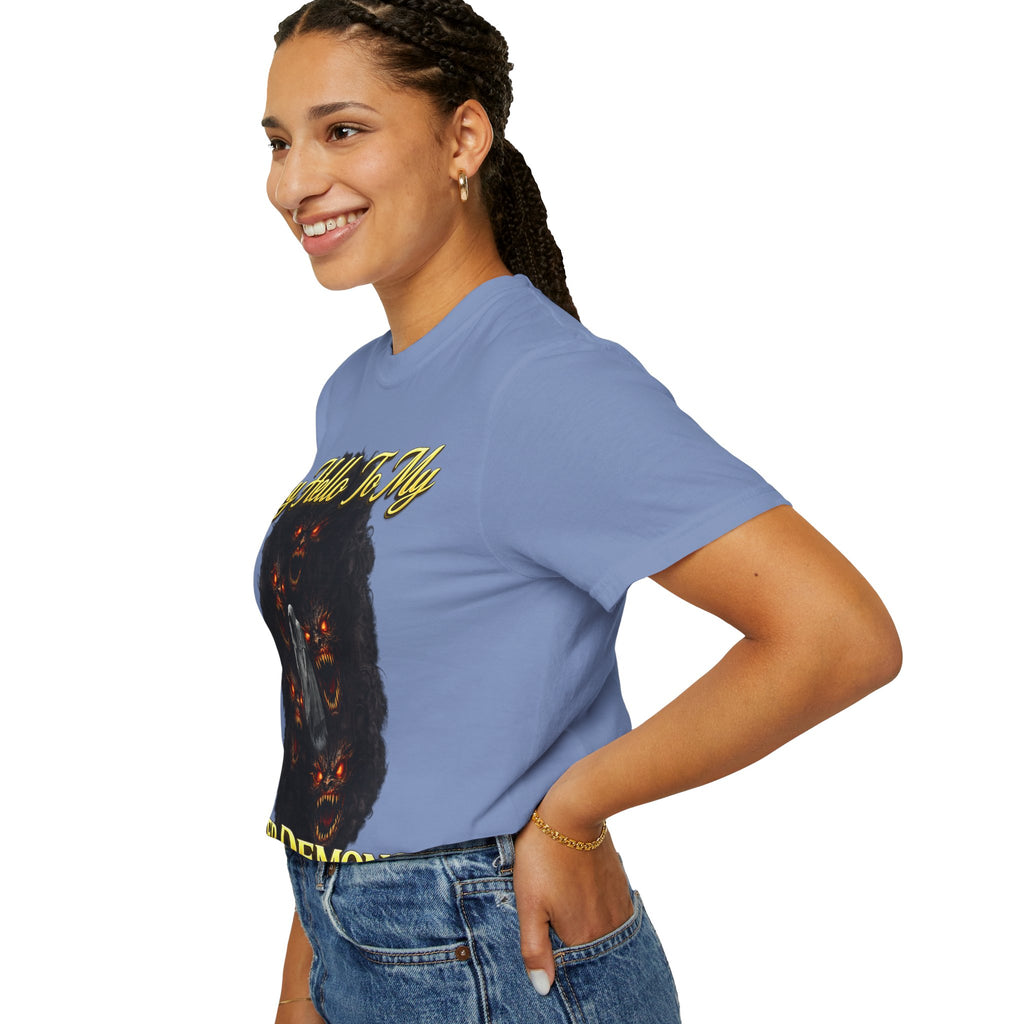 Inner Demons T-Shirt — "Say Hello To My Inner Demons" Graphic Tee Printify