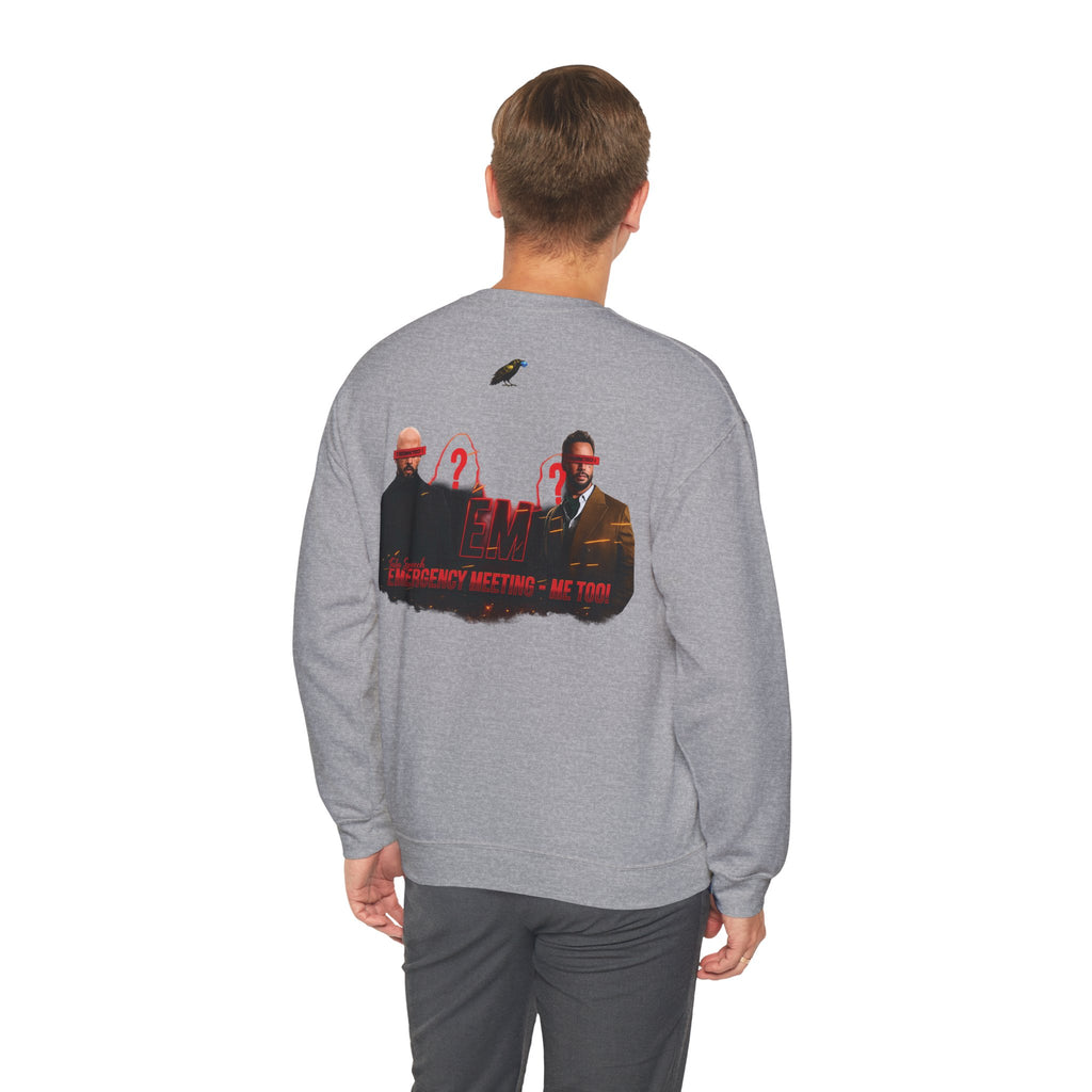 Crewneck Sweatshirt — 'Say Hello To Brotherhood' Graphic Pullover Printify