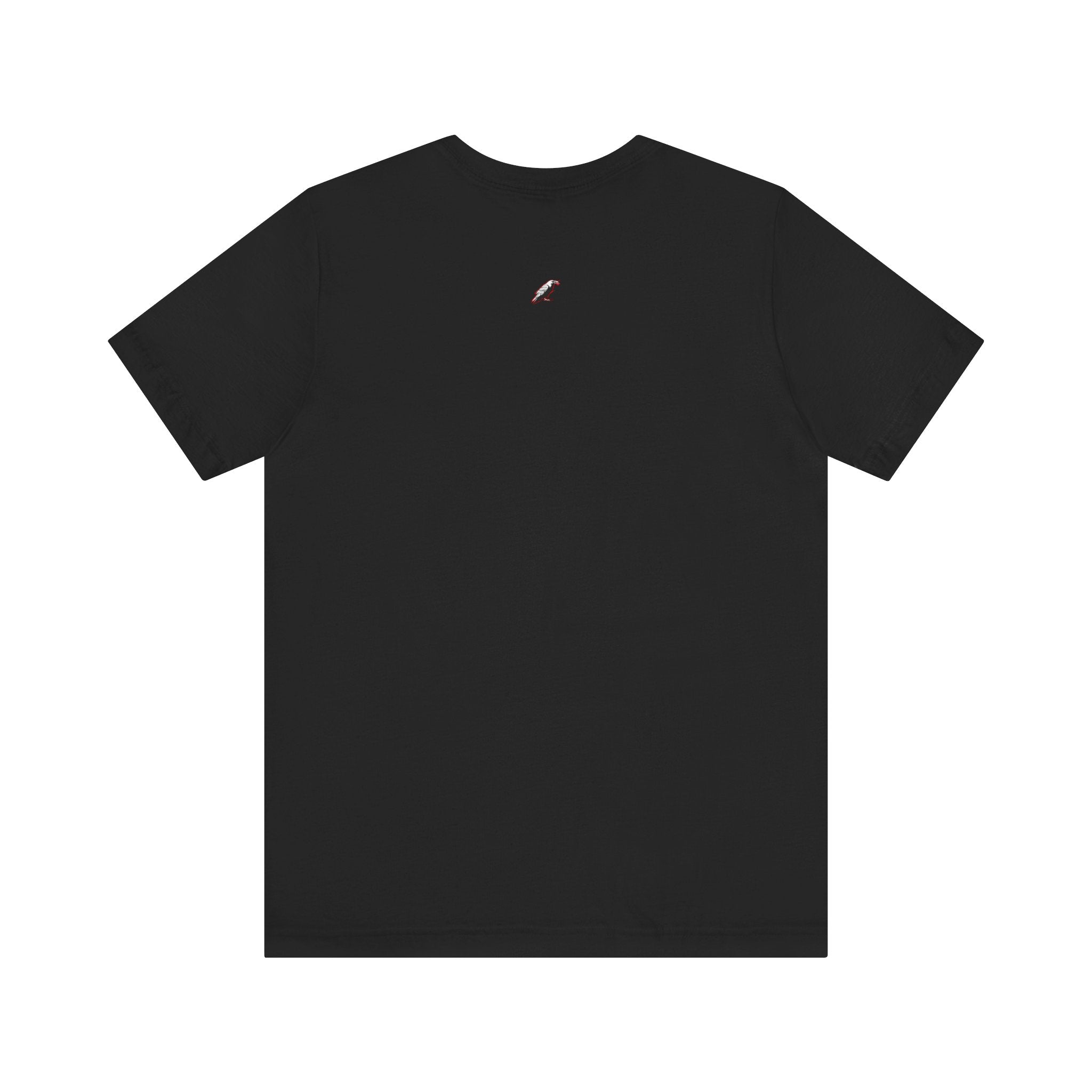 Horror Mask Split Face Tee — "Say Hello To Your Family and Friends" Graphic T-Shirt Printify