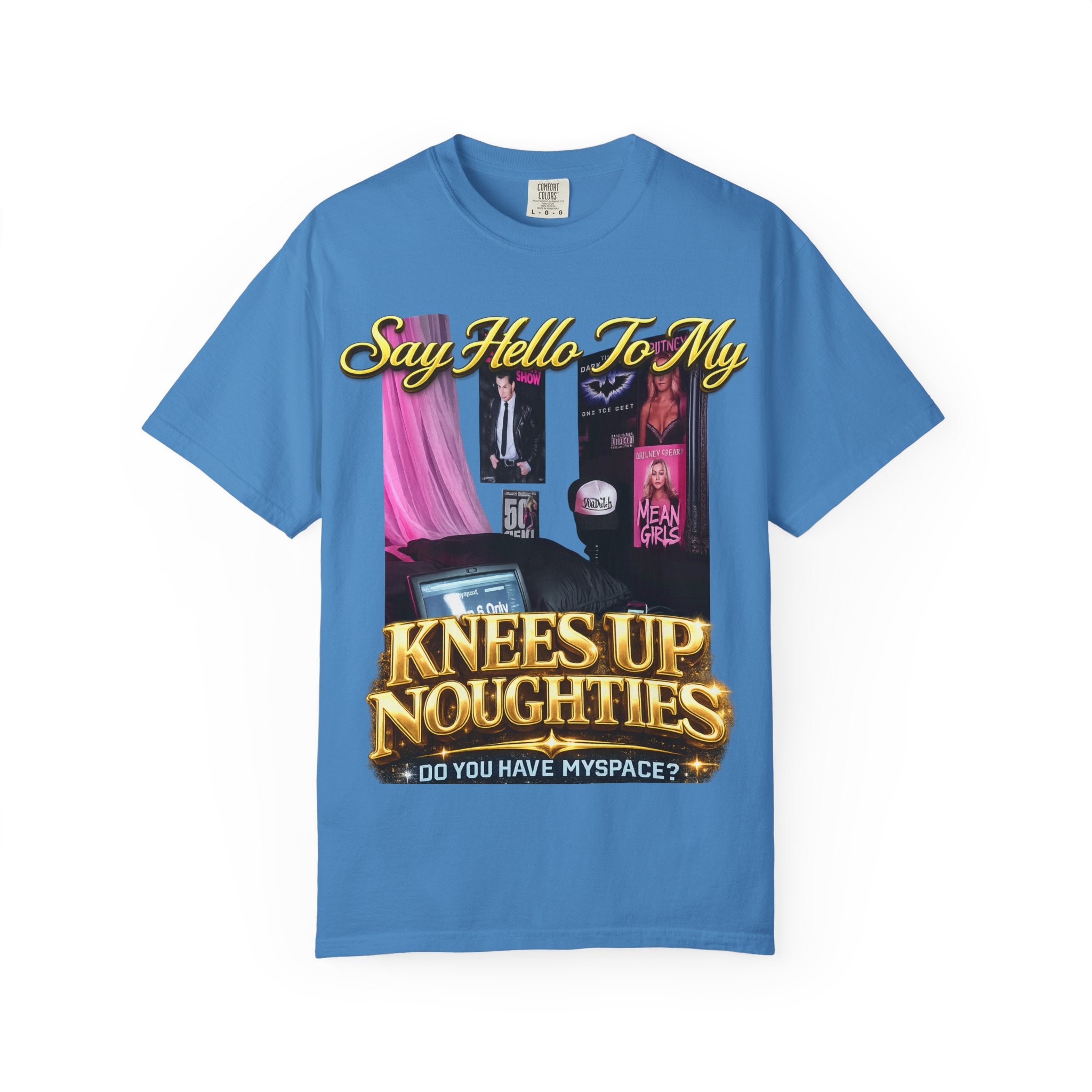 Knees Up Noughties Graphic T-Shirt — Retro MySpace Pop Culture Tee Printify