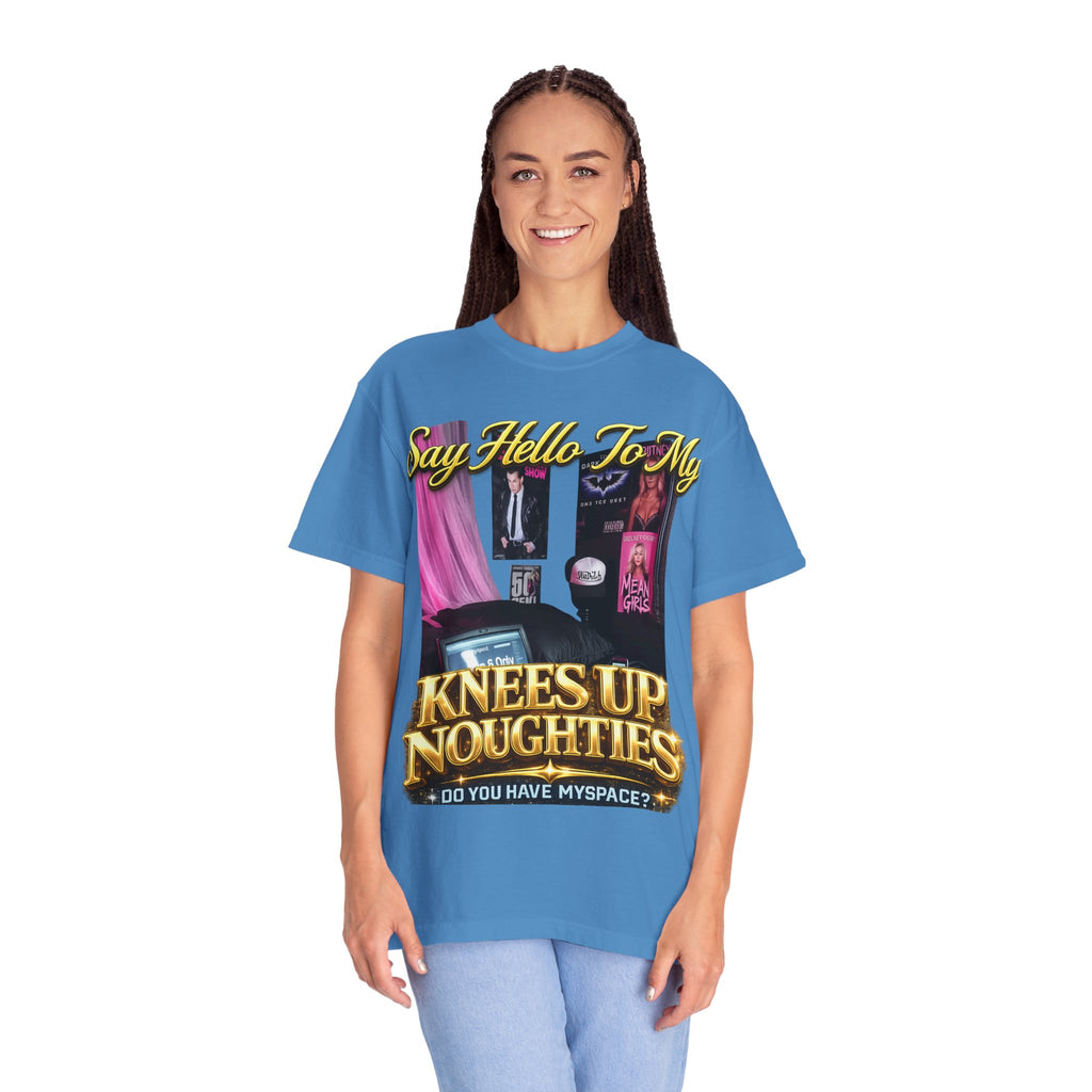 Knees Up Noughties Graphic T-Shirt — Retro MySpace Pop Culture Tee Printify