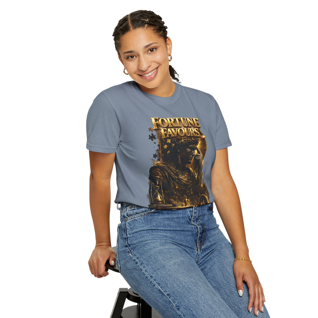 Fortune Favours Prepared Mind T-Shirt — Medieval Knight Graphic Tee Printify