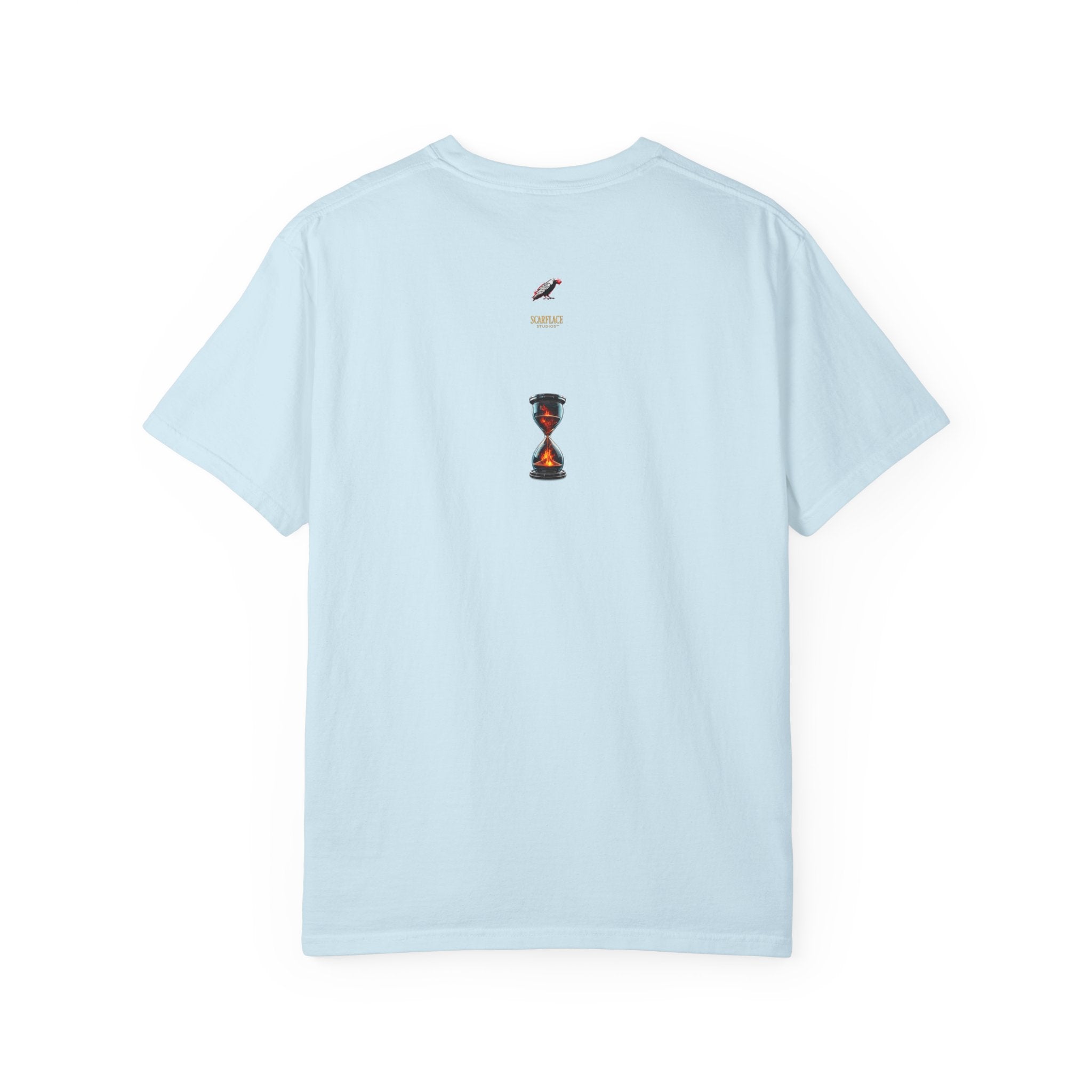 Say Hello To Time Hourglass Graphic T-Shirt — "The Only Conceivable Consistency Is Time" Printify