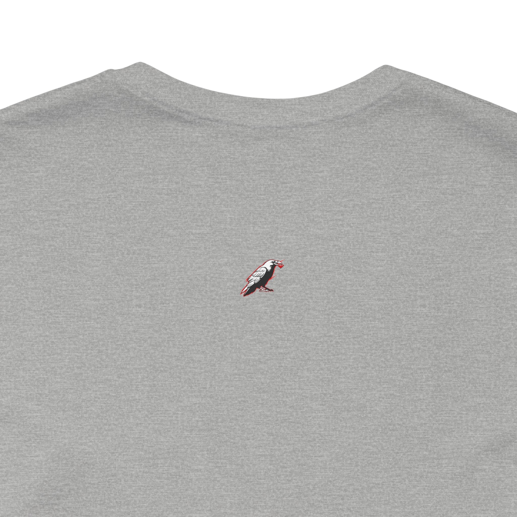 Horror Mask Split Face Tee — "Say Hello To Your Family and Friends" Graphic T-Shirt Printify