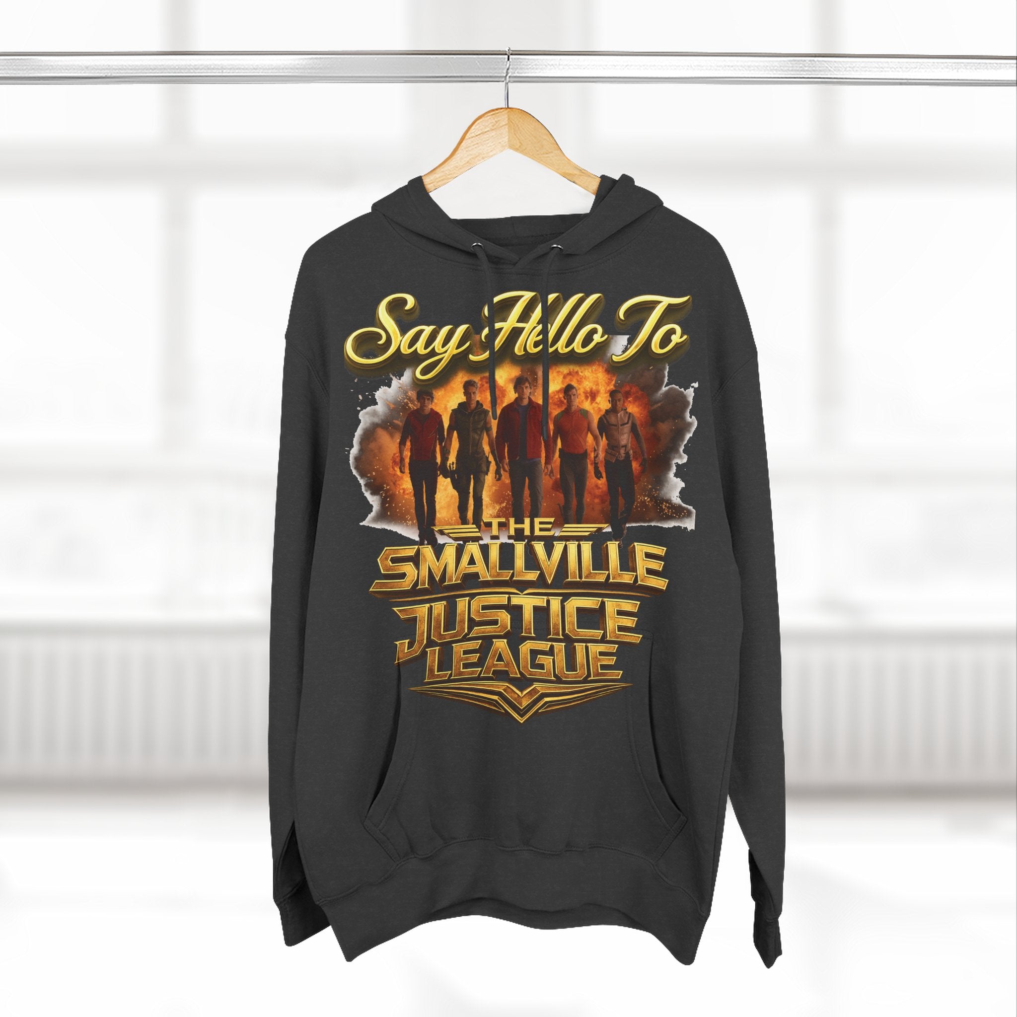 Smallville 'Say Hello To Smallville Justice League' Vintage TV Hoodie Printify