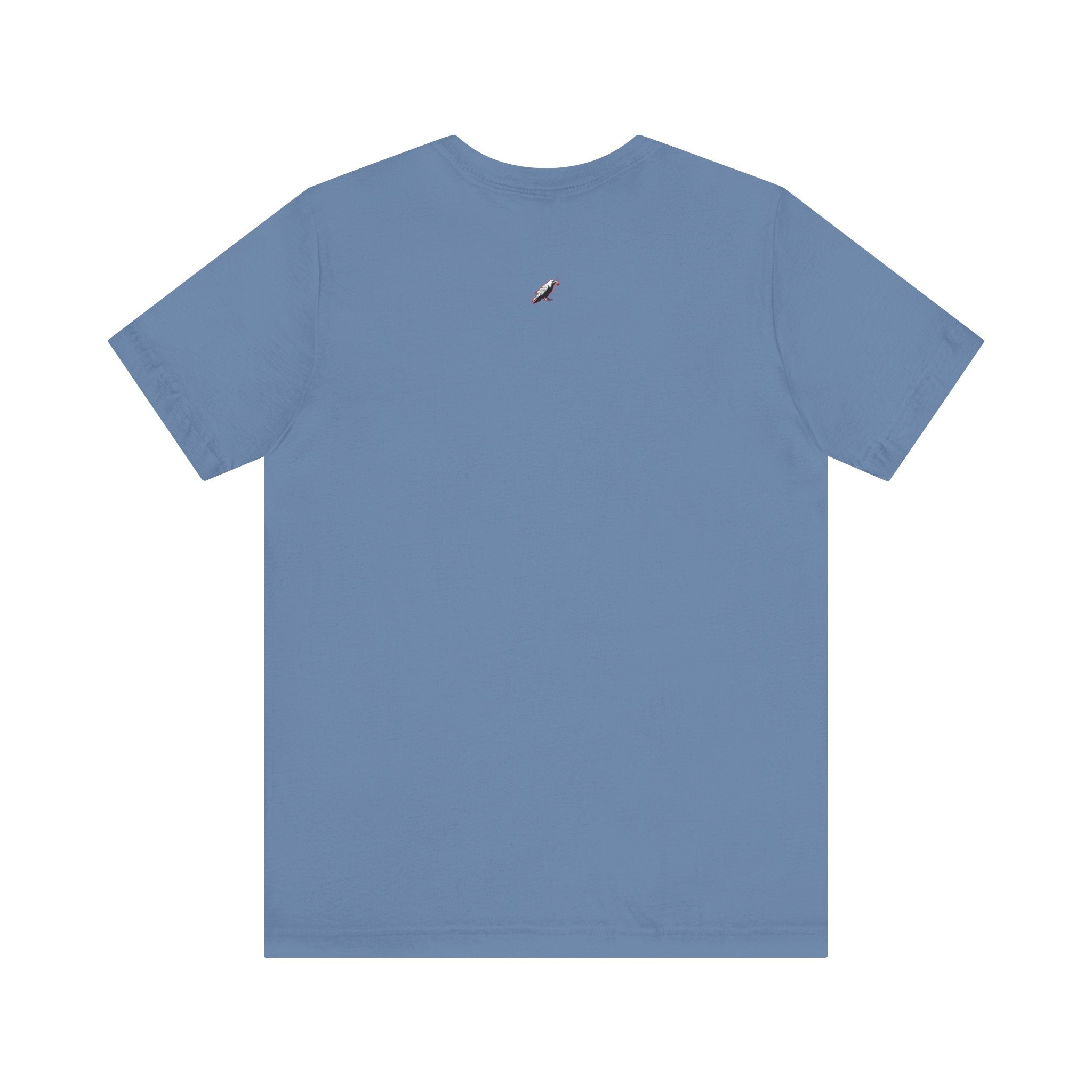 Horror Mask Split Face Tee — "Say Hello To Your Family and Friends" Graphic T-Shirt Printify