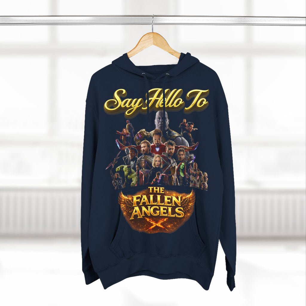 Say Hello To The Fallen Angels Hoodie — Three-Panel Fleece Printify