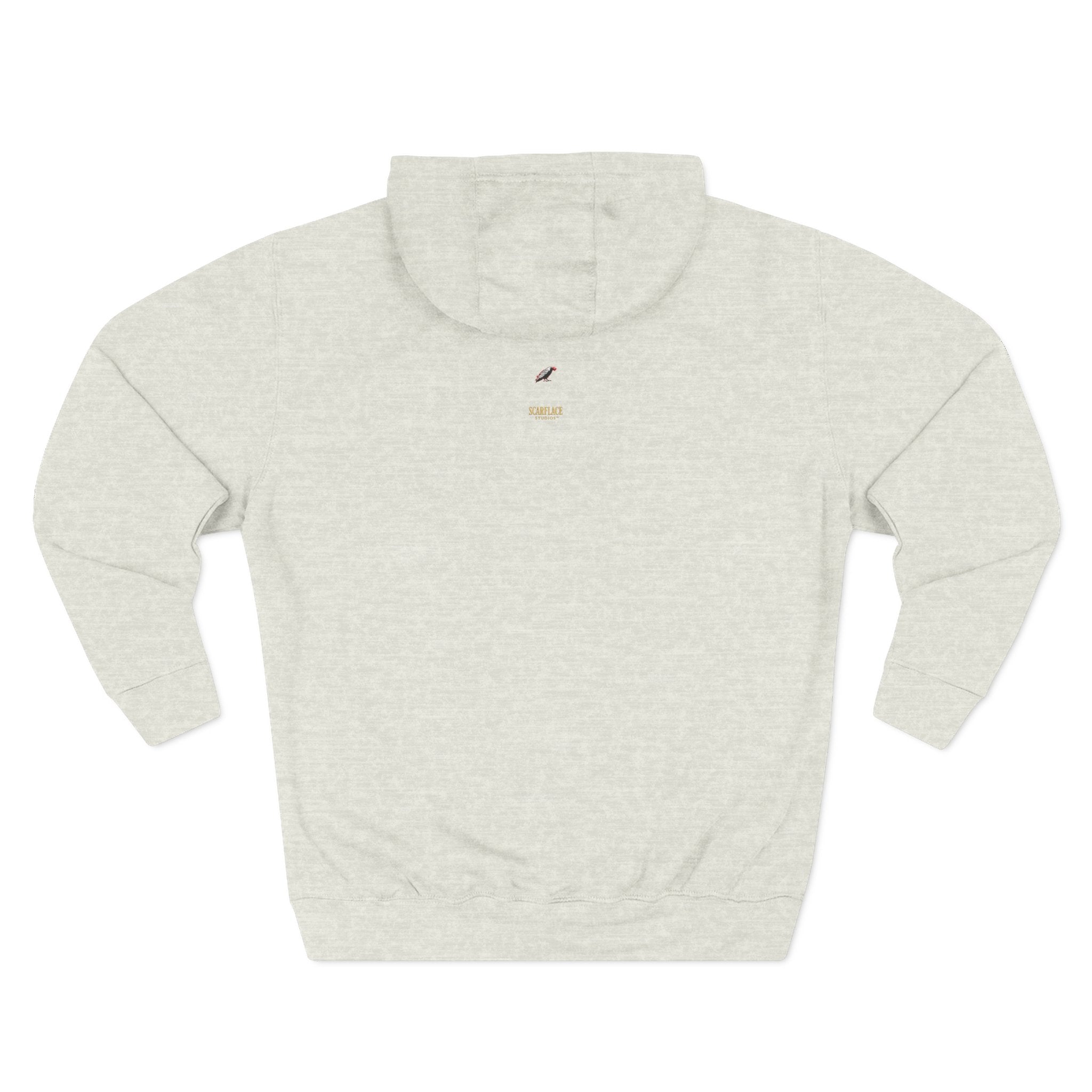 Passive Income Hoodie — "Say Hello to Life With Passive Income" Cozy Three-Panel Fleece Pullover Printify