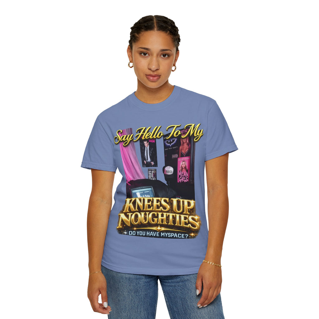 Knees Up Noughties Graphic T-Shirt — Retro MySpace Pop Culture Tee Printify