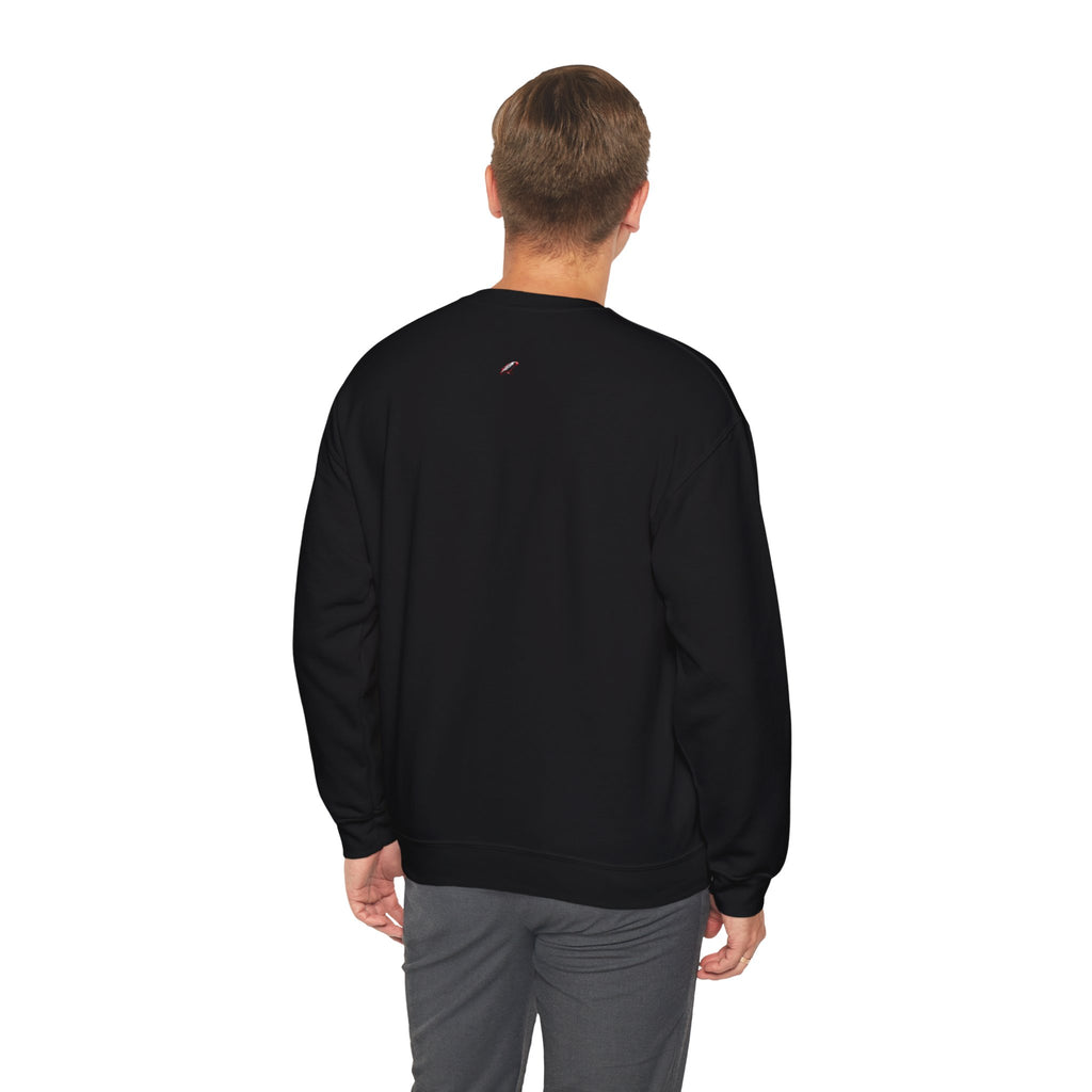 Crewneck Sweatshirt - "Say Hello to That Undesired Fork in the Road" Inspirational Road Trip Design Printify