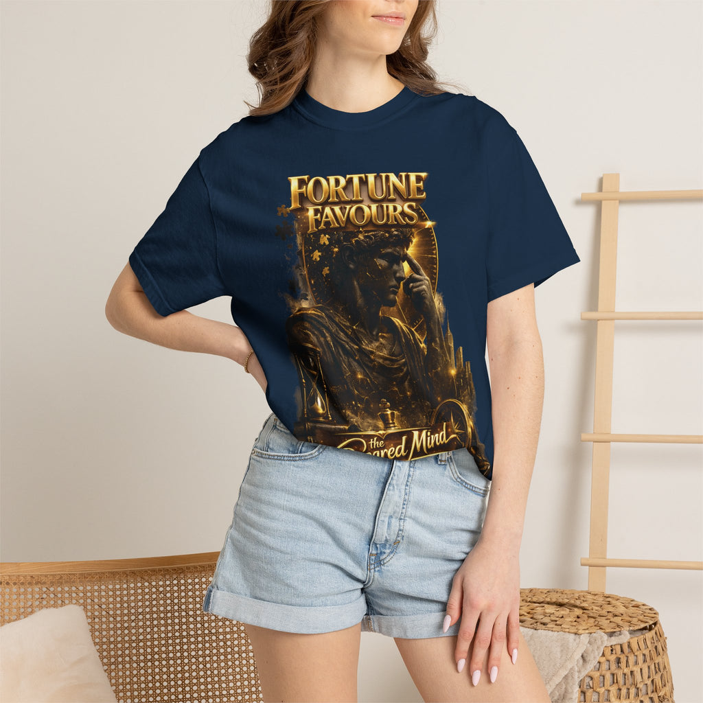 Fortune Favours Prepared Mind T-Shirt — Medieval Knight Graphic Tee Printify