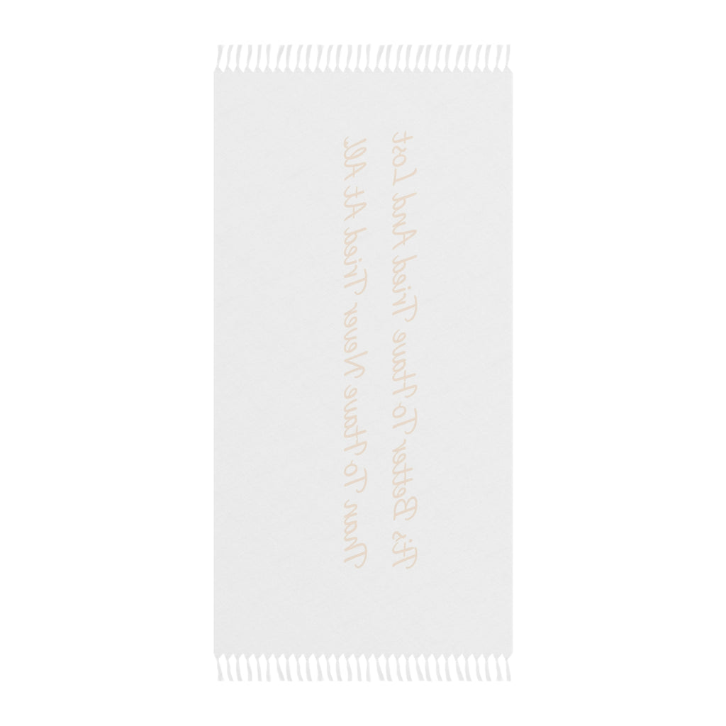 Boho Beach Towel — Inspirational Quote Fringe Towel Printify