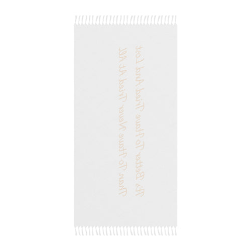 Boho Beach Towel — Inspirational Quote Fringe Towel Printify