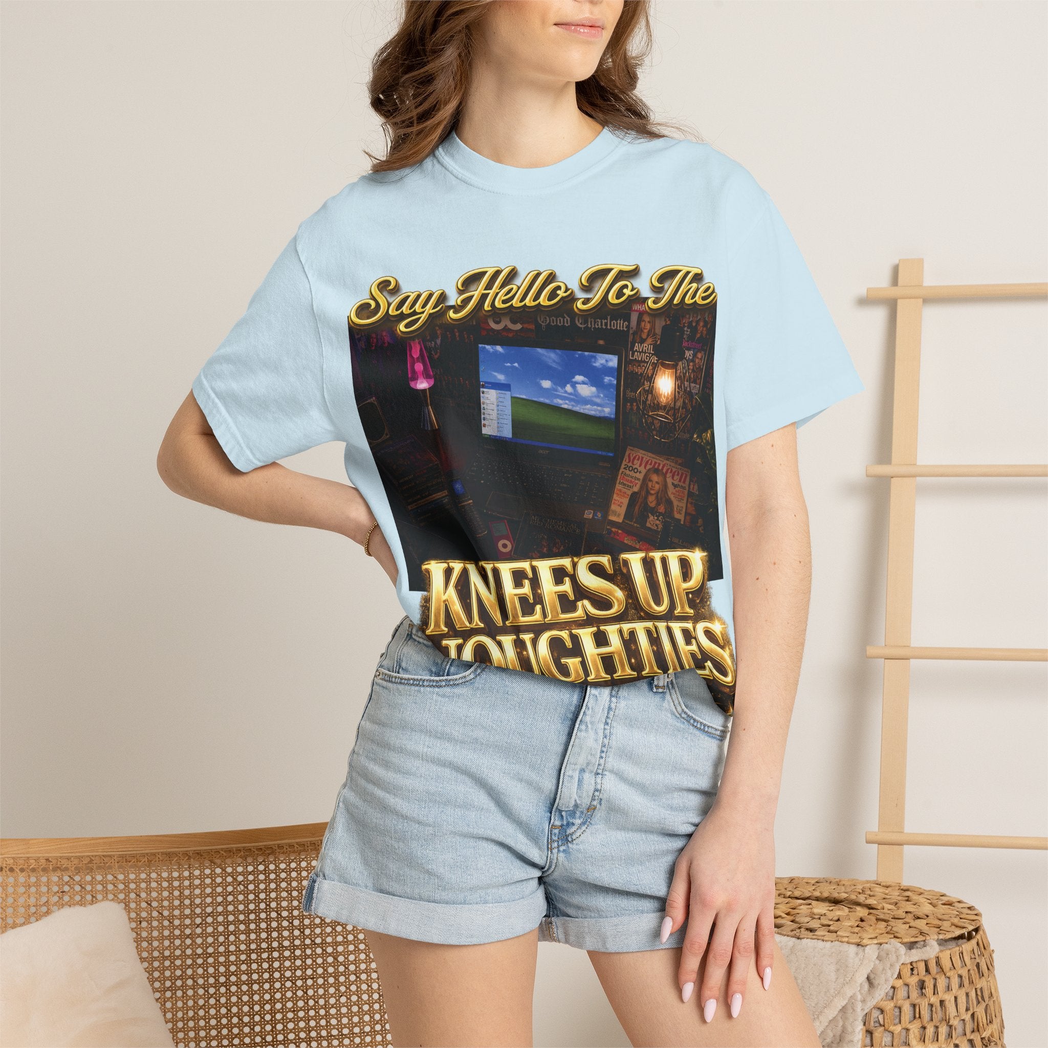 Knees Up Noughties Graphic T-Shirt — Retro MySpace Throwback Tee Printify