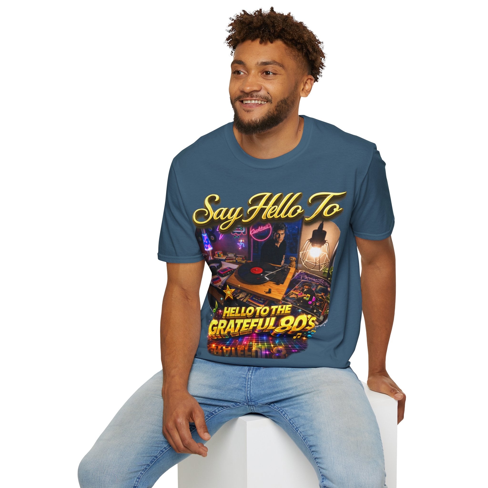 Say Hello To The Grateful 80s T-Shirt — Retro 80s Music Vintage Tee Printify