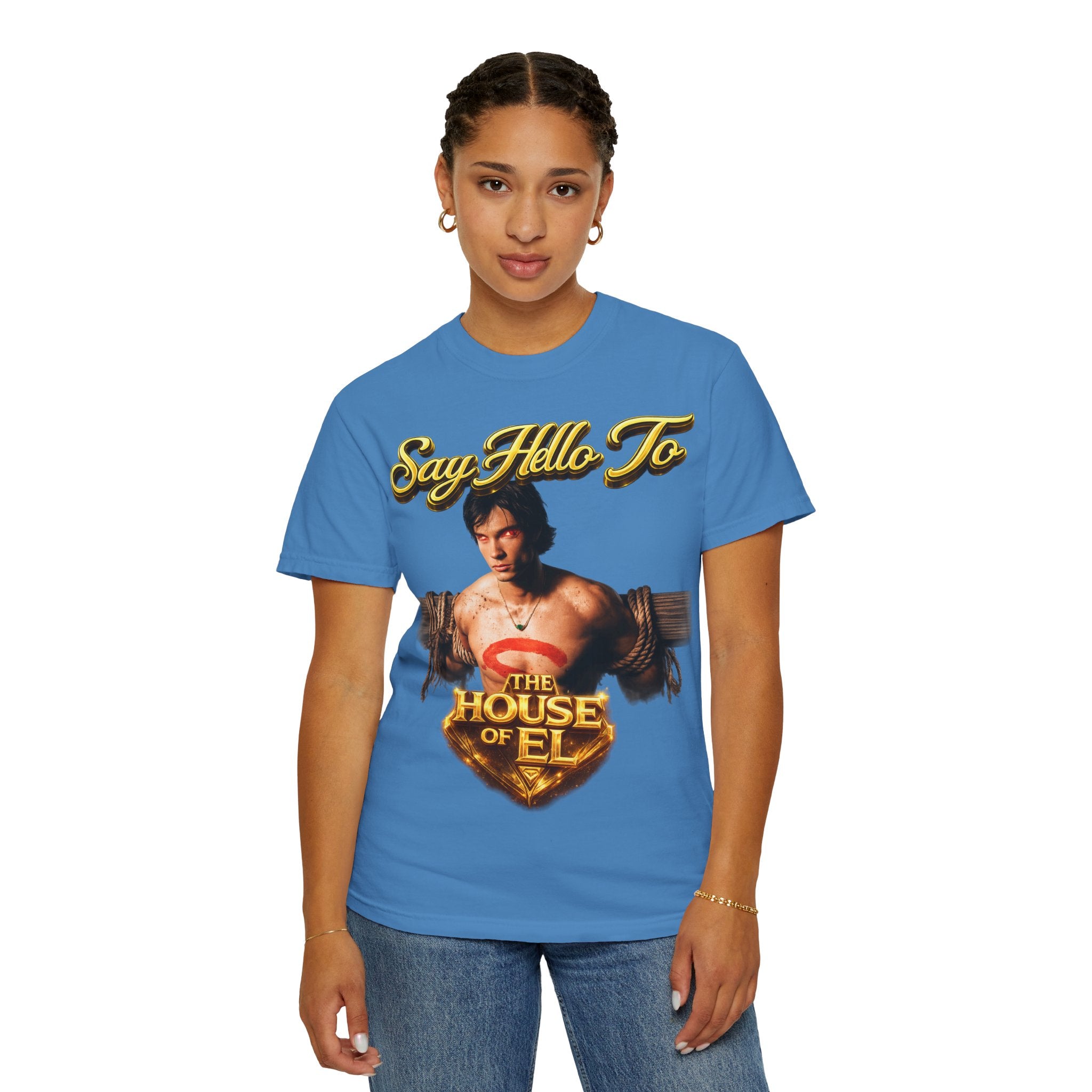 T-Shirt — Say Hello To The House of El Graphic Tee Printify