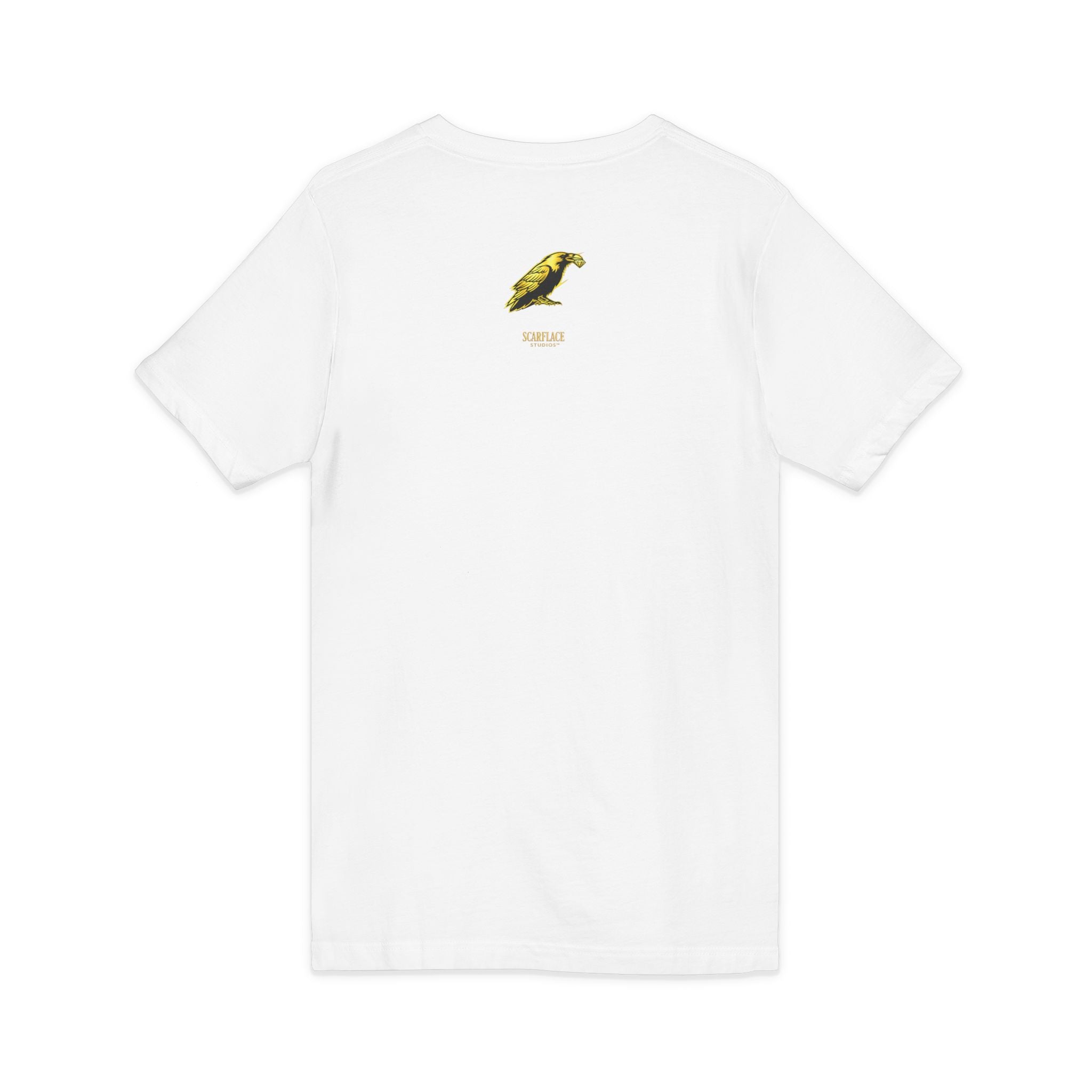 OK Mahn! V-Neck Tee — Vintage Laugh Meme T-Shirt Scarflace Studios Printify