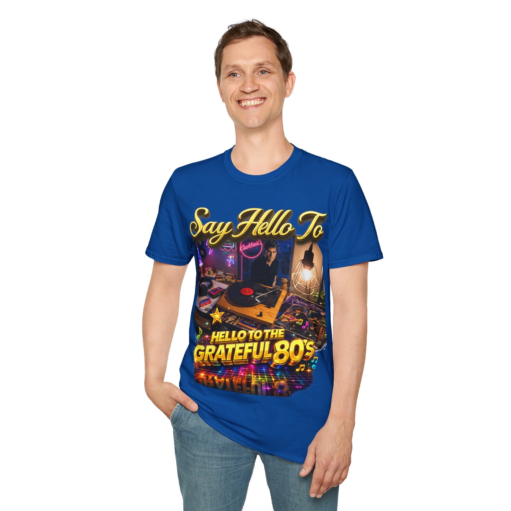 Say Hello To The Grateful 80s T-Shirt — Retro 80s Music Vintage Tee Printify