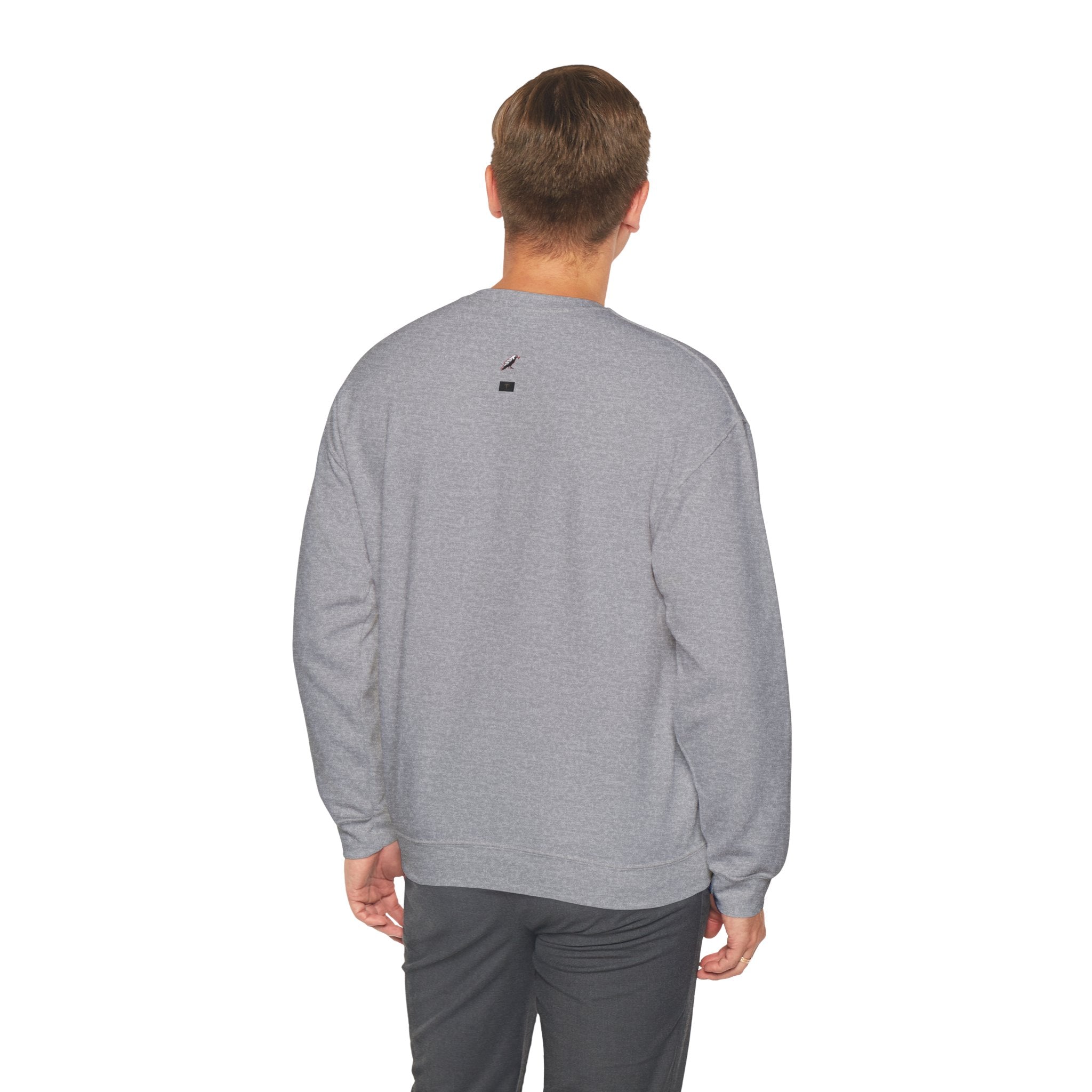 Crewneck Sweatshirt — Times Square Photo with Motivational Script “Nothing Out Here Helps You… That’s What Makes You Stronger” Printify
