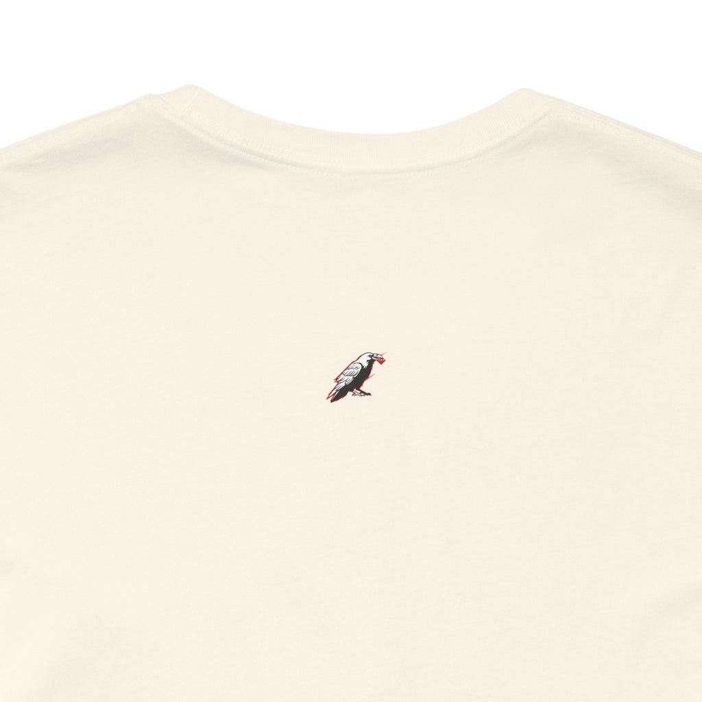 Horror Mask Split Face Tee — "Say Hello To Your Family and Friends" Graphic T-Shirt Printify