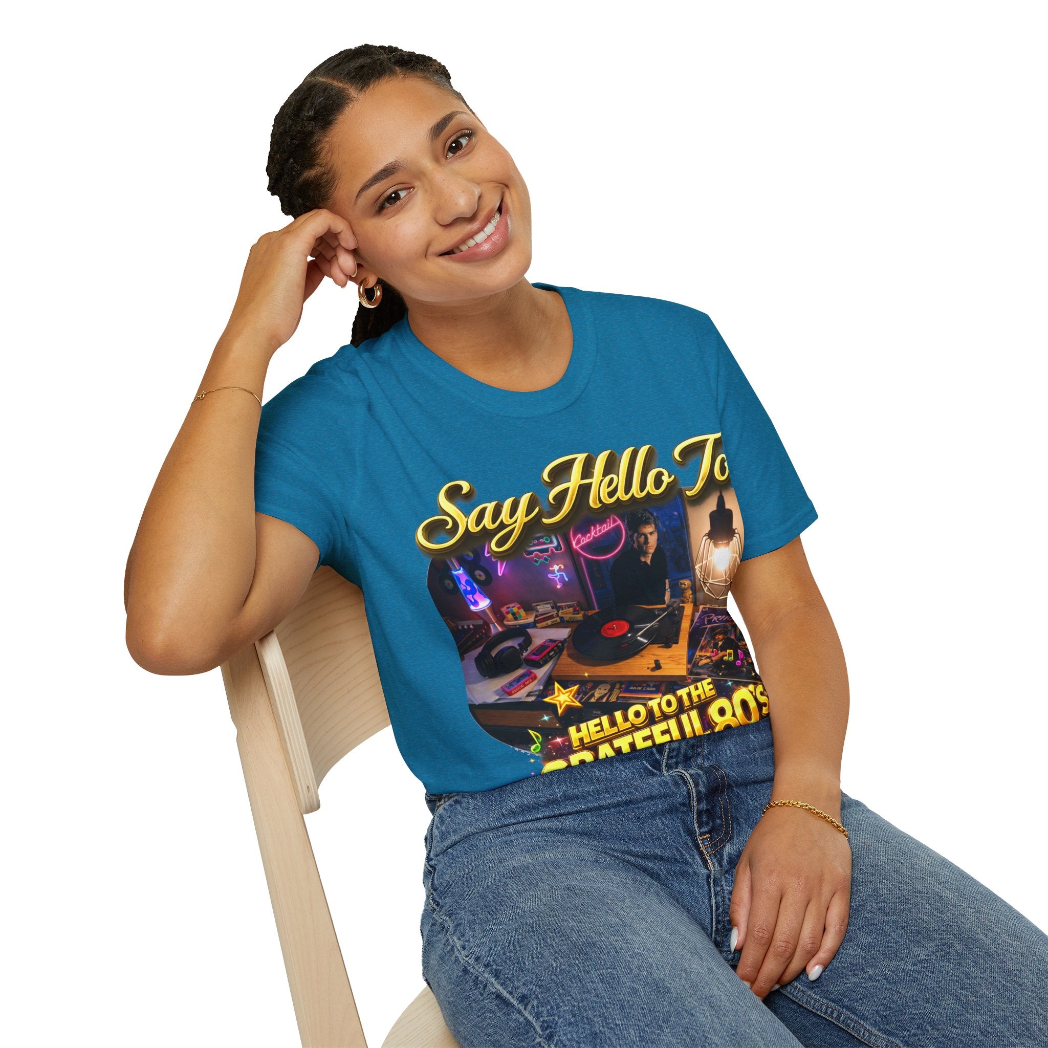 Say Hello To The Grateful 80s T-Shirt — Retro 80s Music Vintage Tee Printify