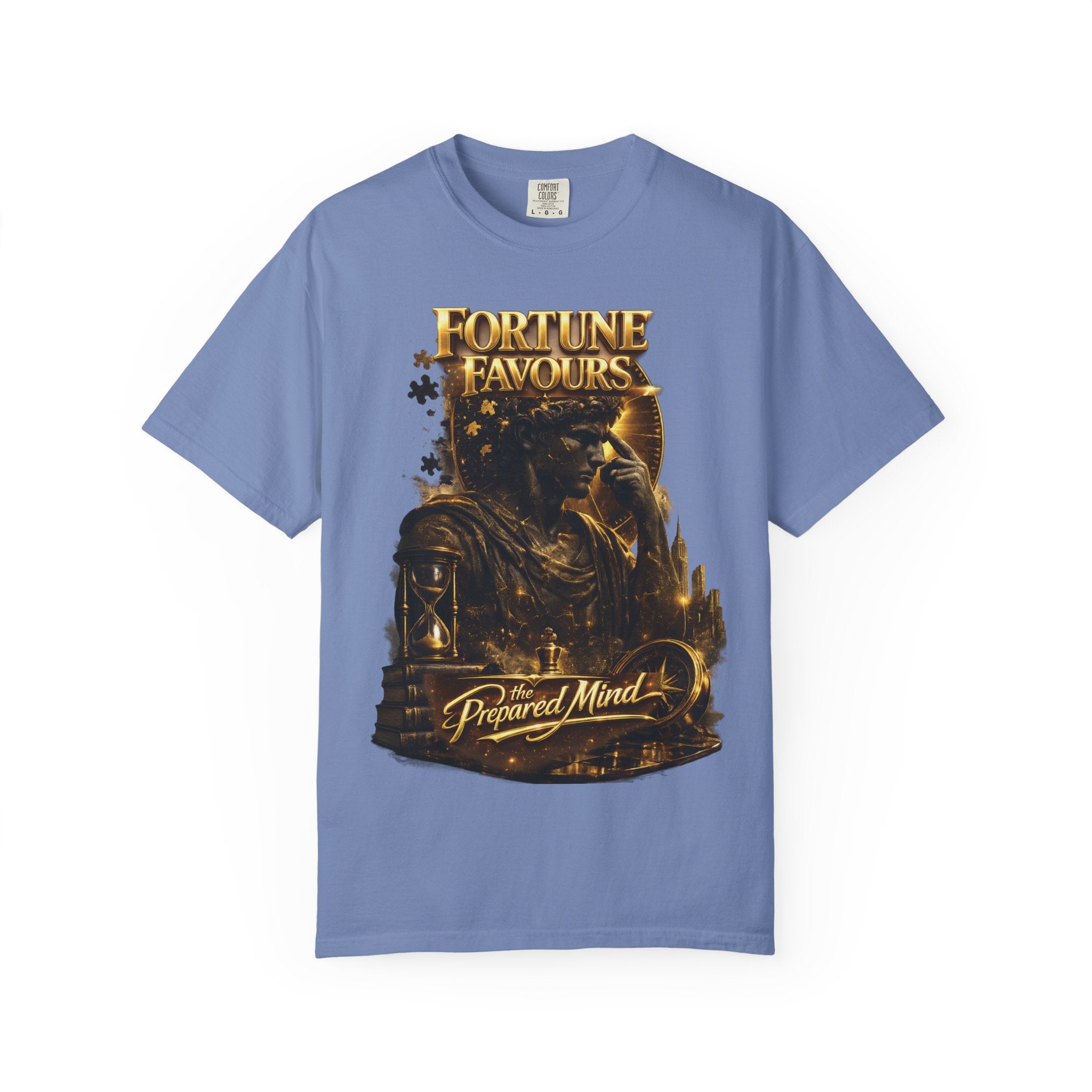 Fortune Favours Prepared Mind T-Shirt — Medieval Knight Graphic Tee Printify